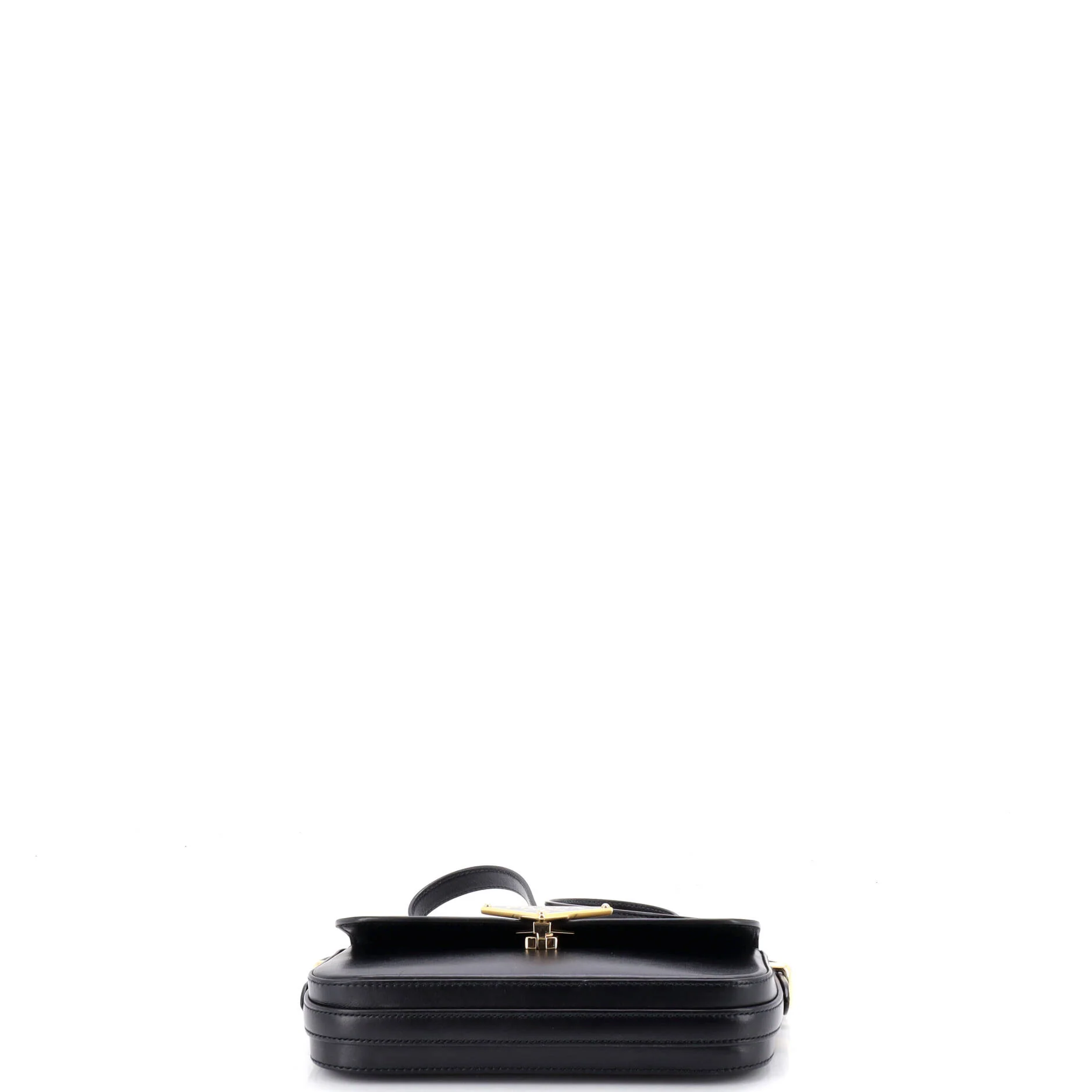Embleme Triangle Logo Flap Bag Soft Calfskin East West - Image 4