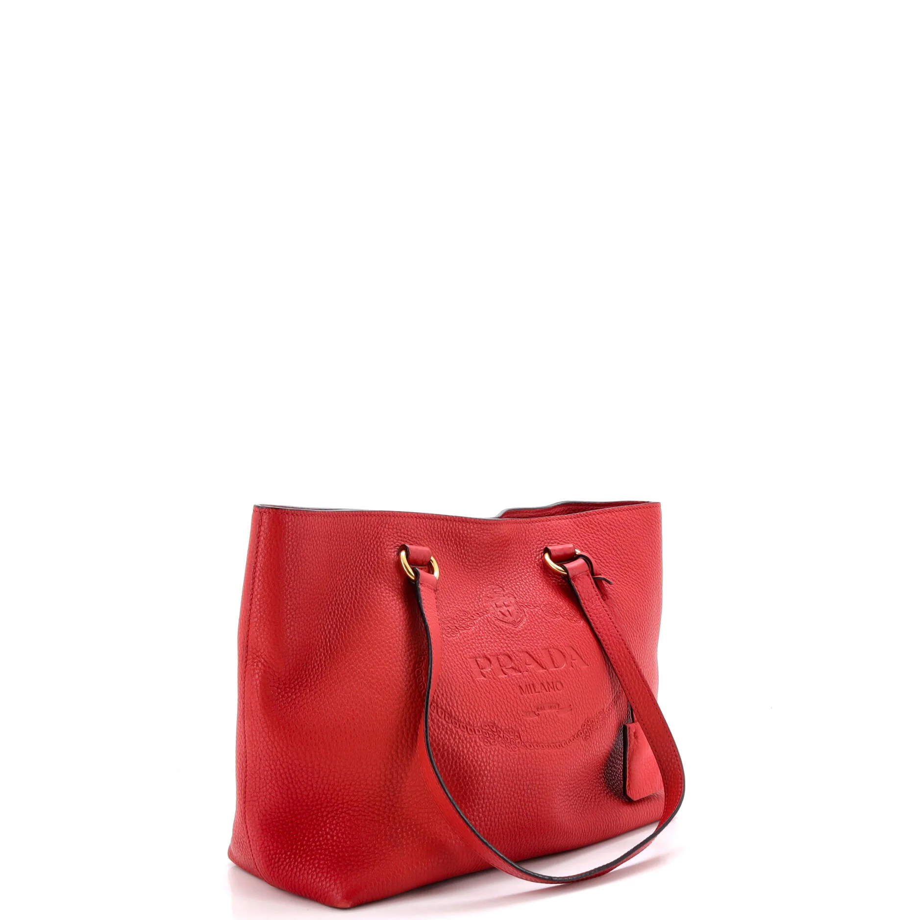 Embossed Logo Open Tote Vitello Daino Medium - Image 2