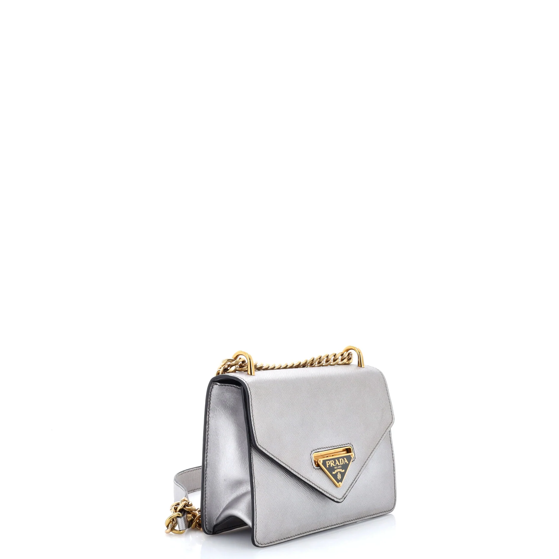 Envelope Flap Chain Shoulder bag Saffiano Leather Small - Image 2