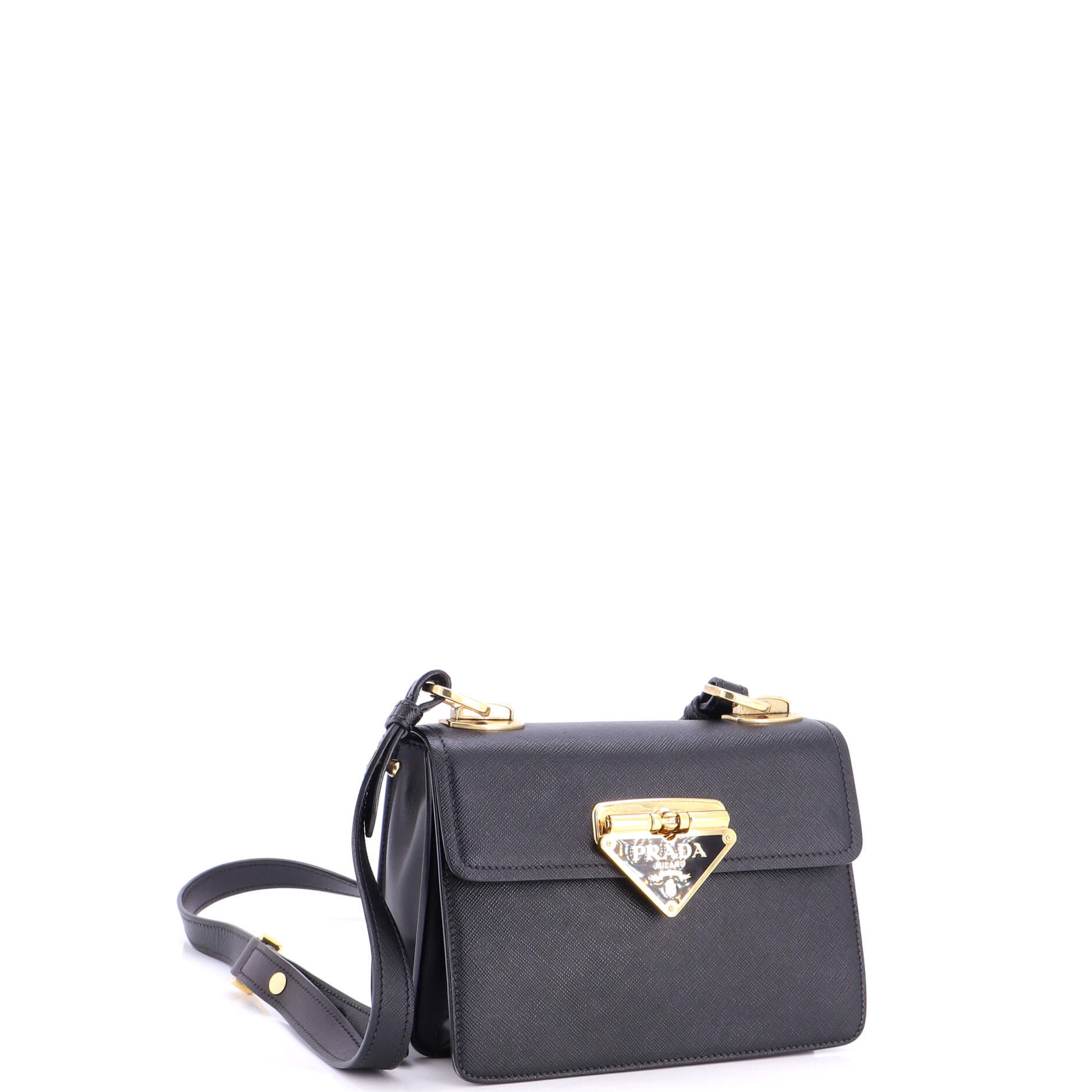 Flip Lock Shoulder Bag Saffiano Leather Small - Image 2