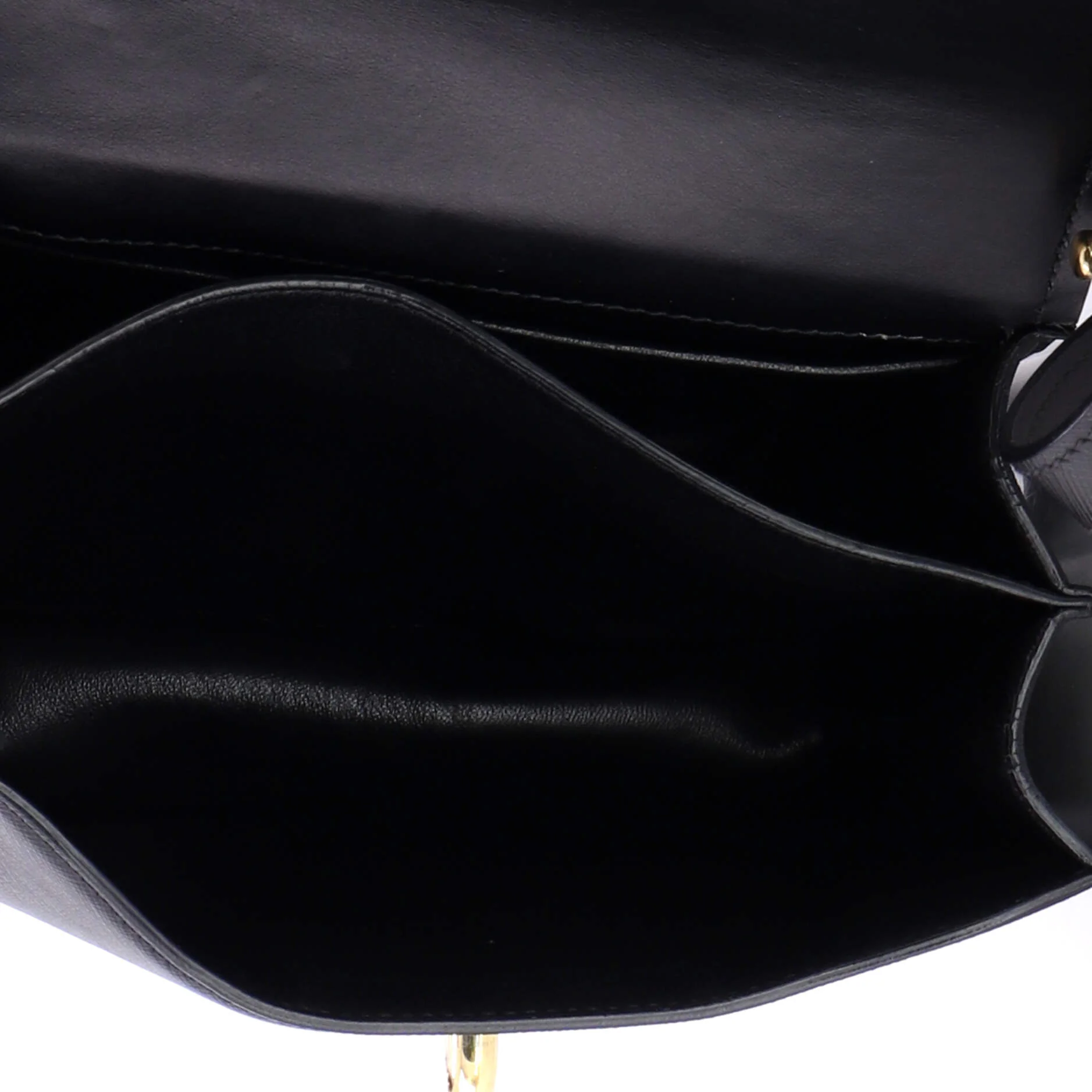 Flip Lock Shoulder Bag Saffiano Leather Small - Image 5