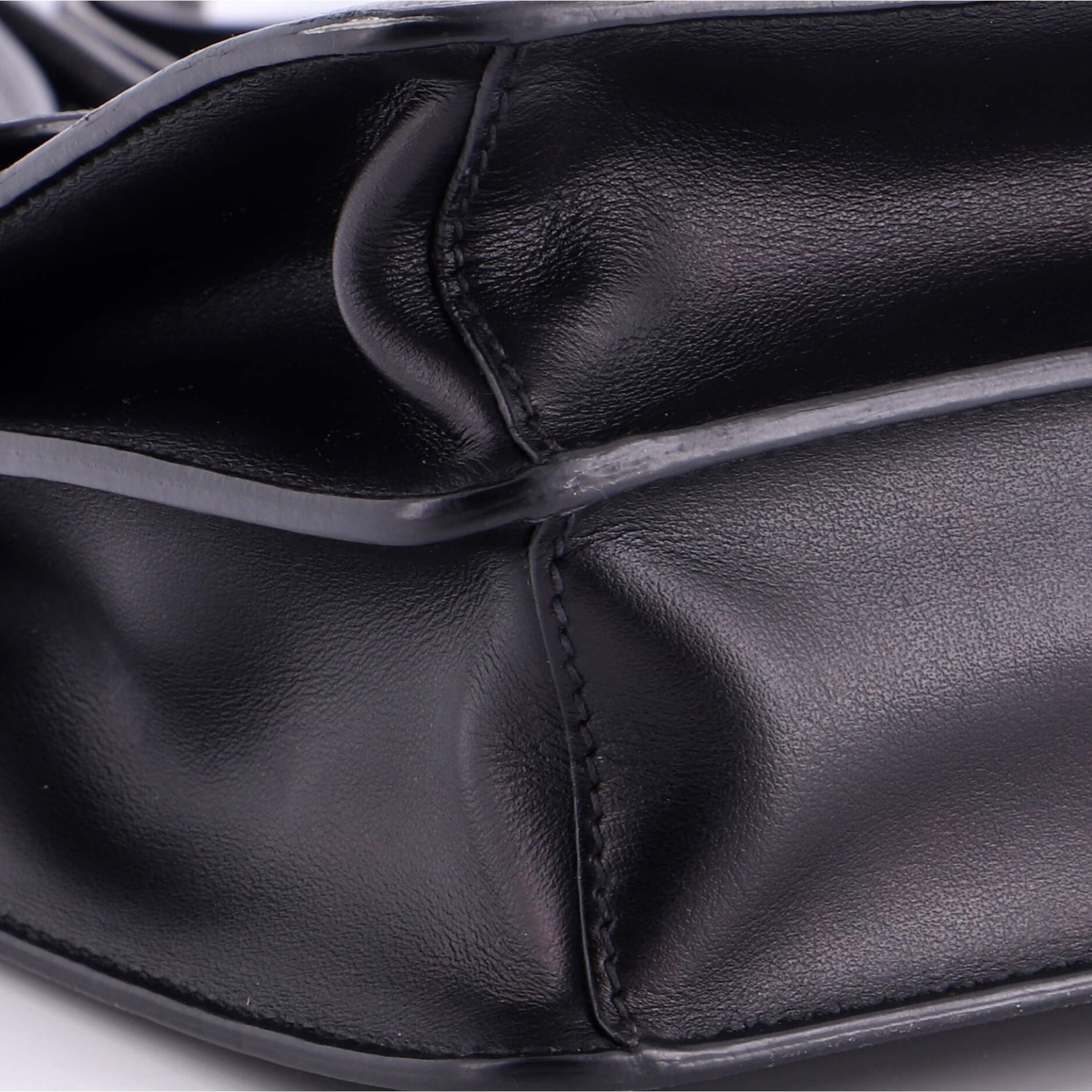 Flip Lock Shoulder Bag Saffiano Leather Small - Image 6