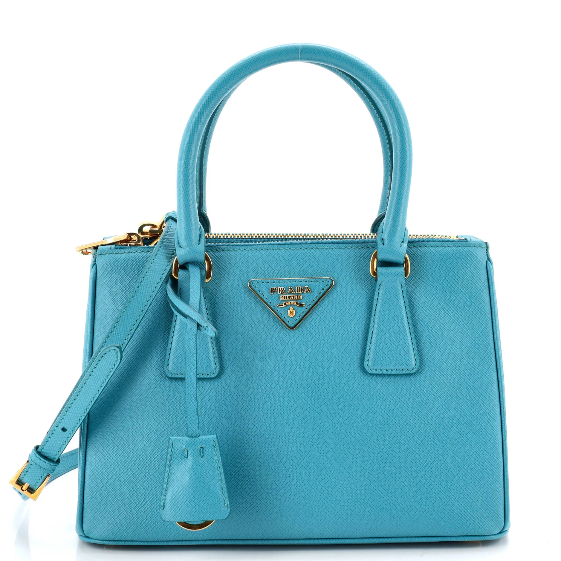 Galleria Double Zip Tote Saffiano Leather Small