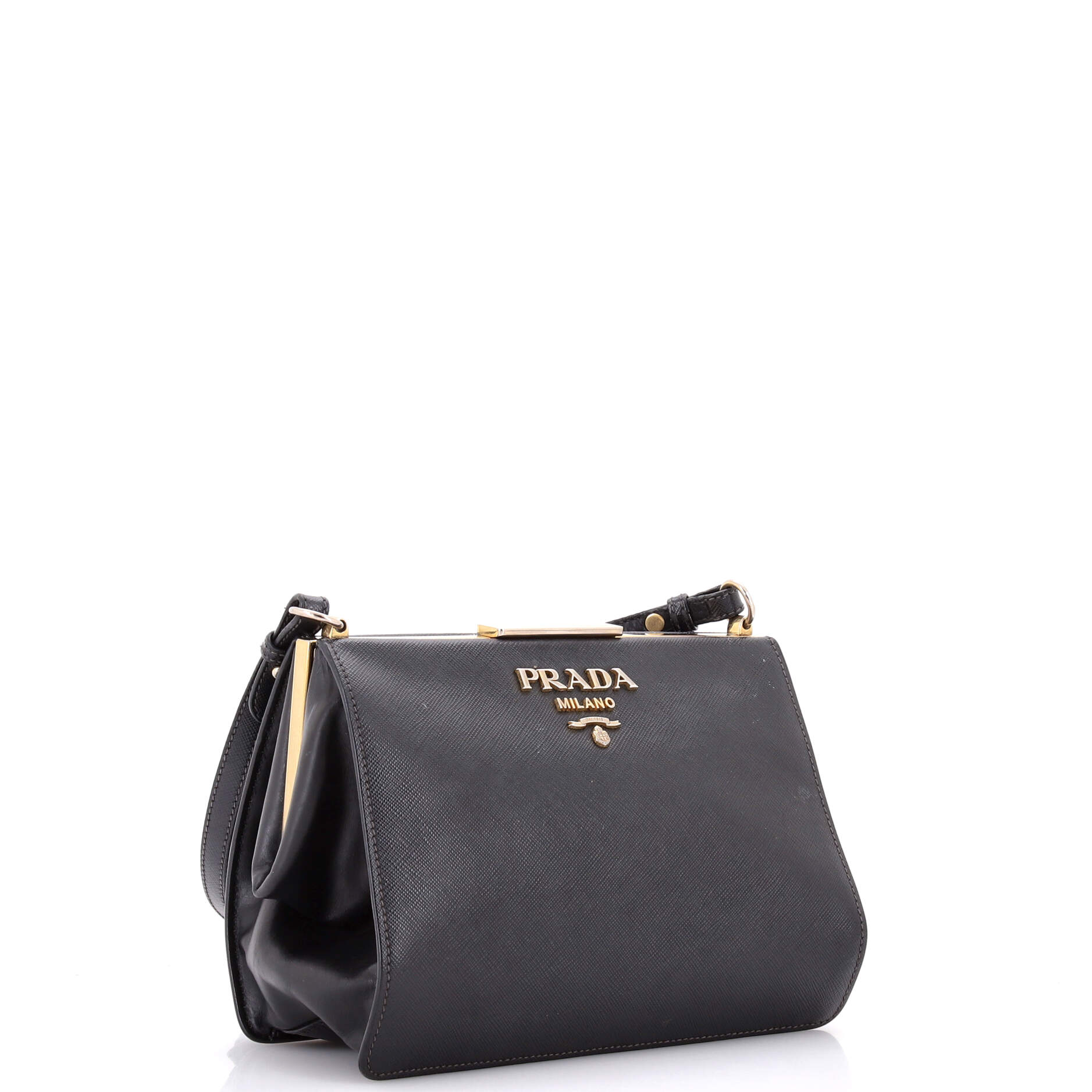 Light Frame Shoulder Bag Saffiano Leather Small - Image 2