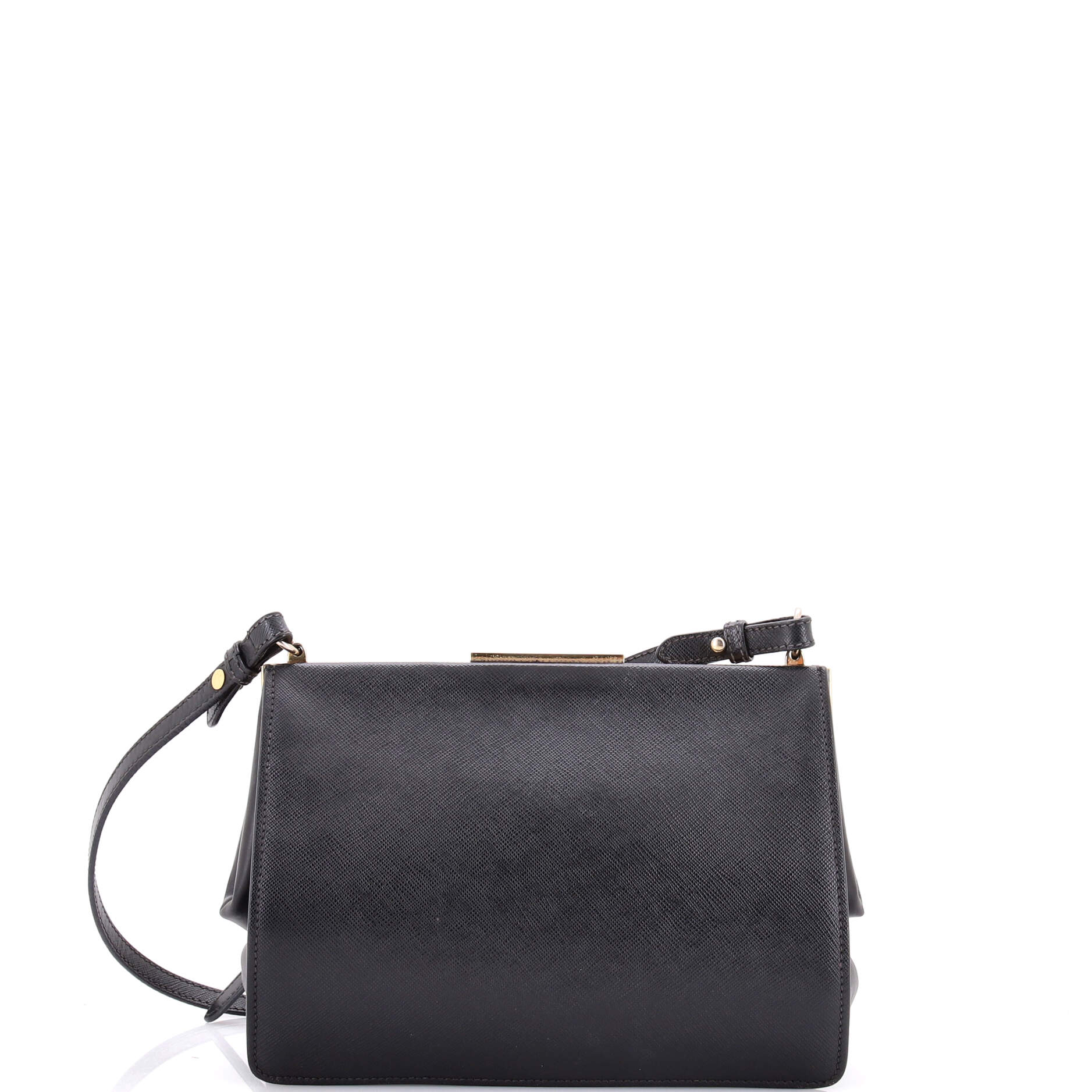 Light Frame Shoulder Bag Saffiano Leather Small - Image 3
