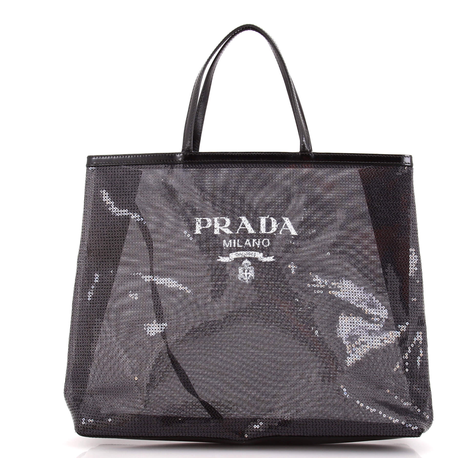 Logo Open Tote Sequined Mesh Large - Image 2