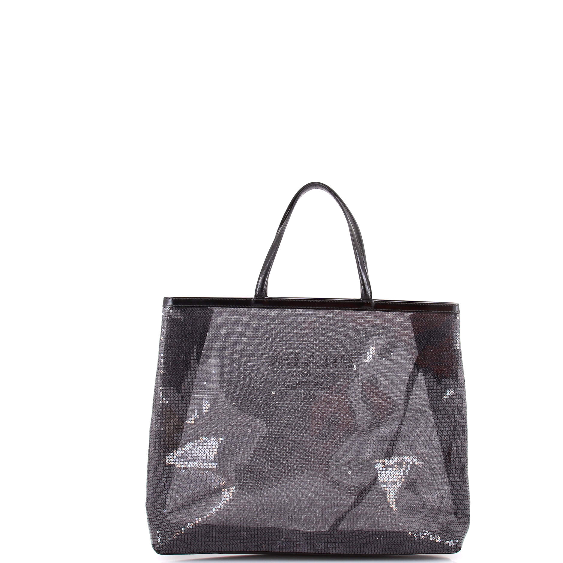 Logo Open Tote Sequined Mesh Large - Image 5