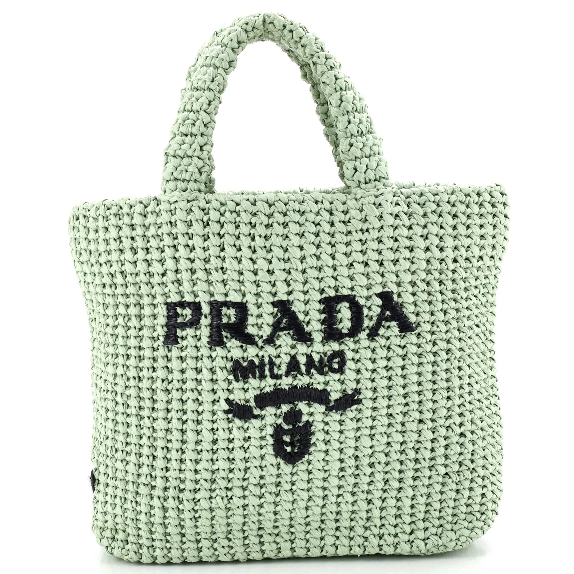 Logo Tote Raffia Small