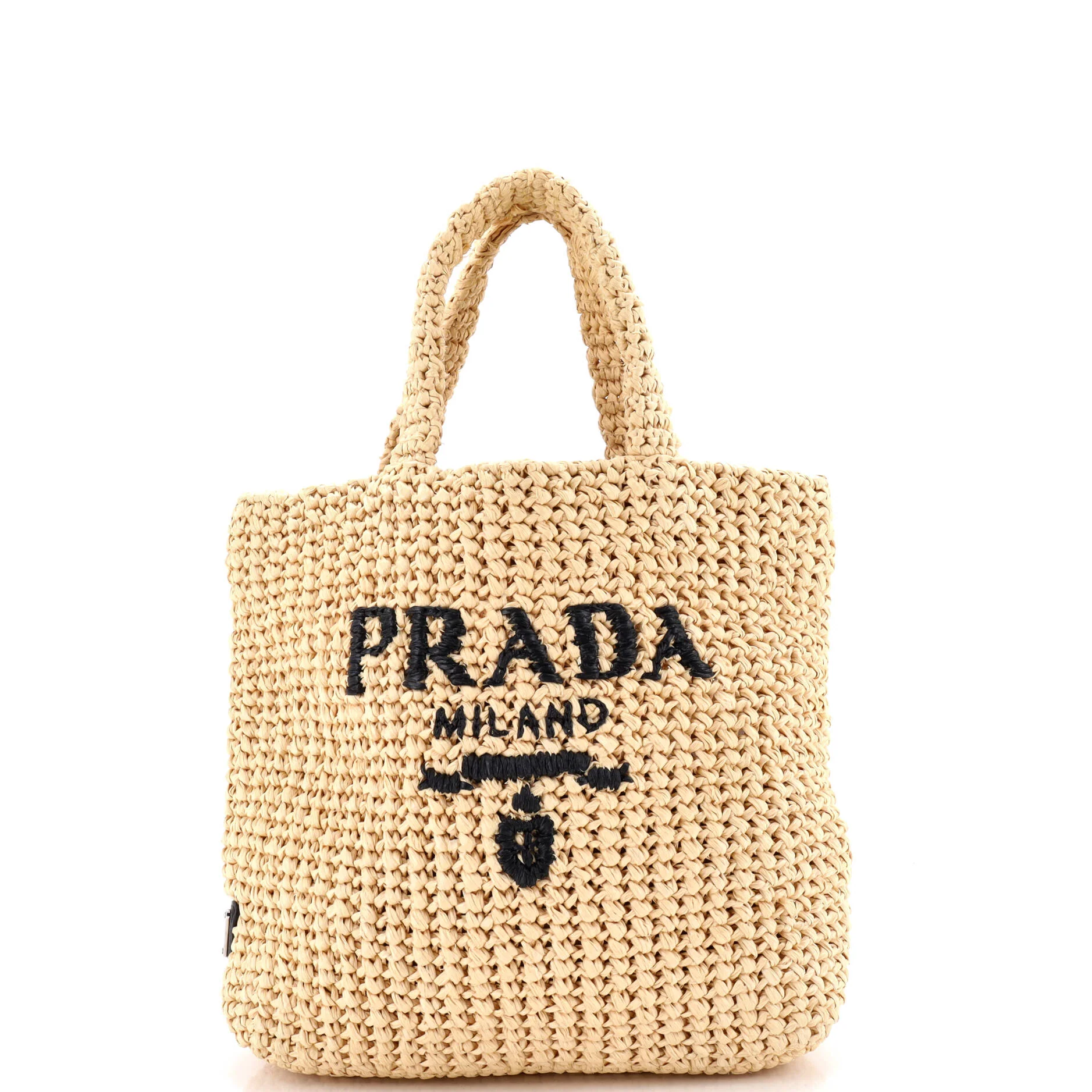 Logo Tote Raffia Small
