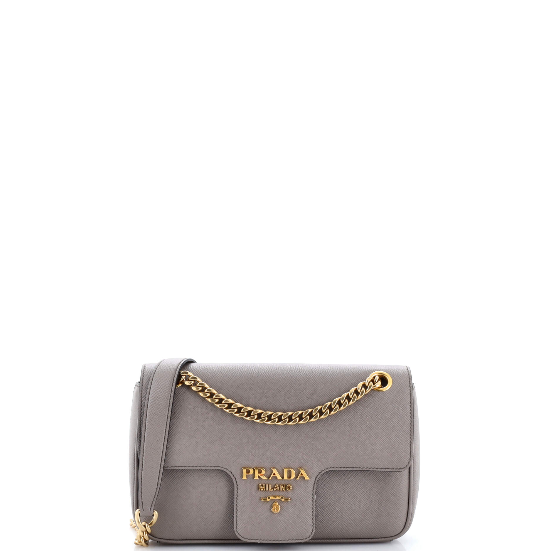 Pattina Flap Shoulder Bag Saffiano Leather Small