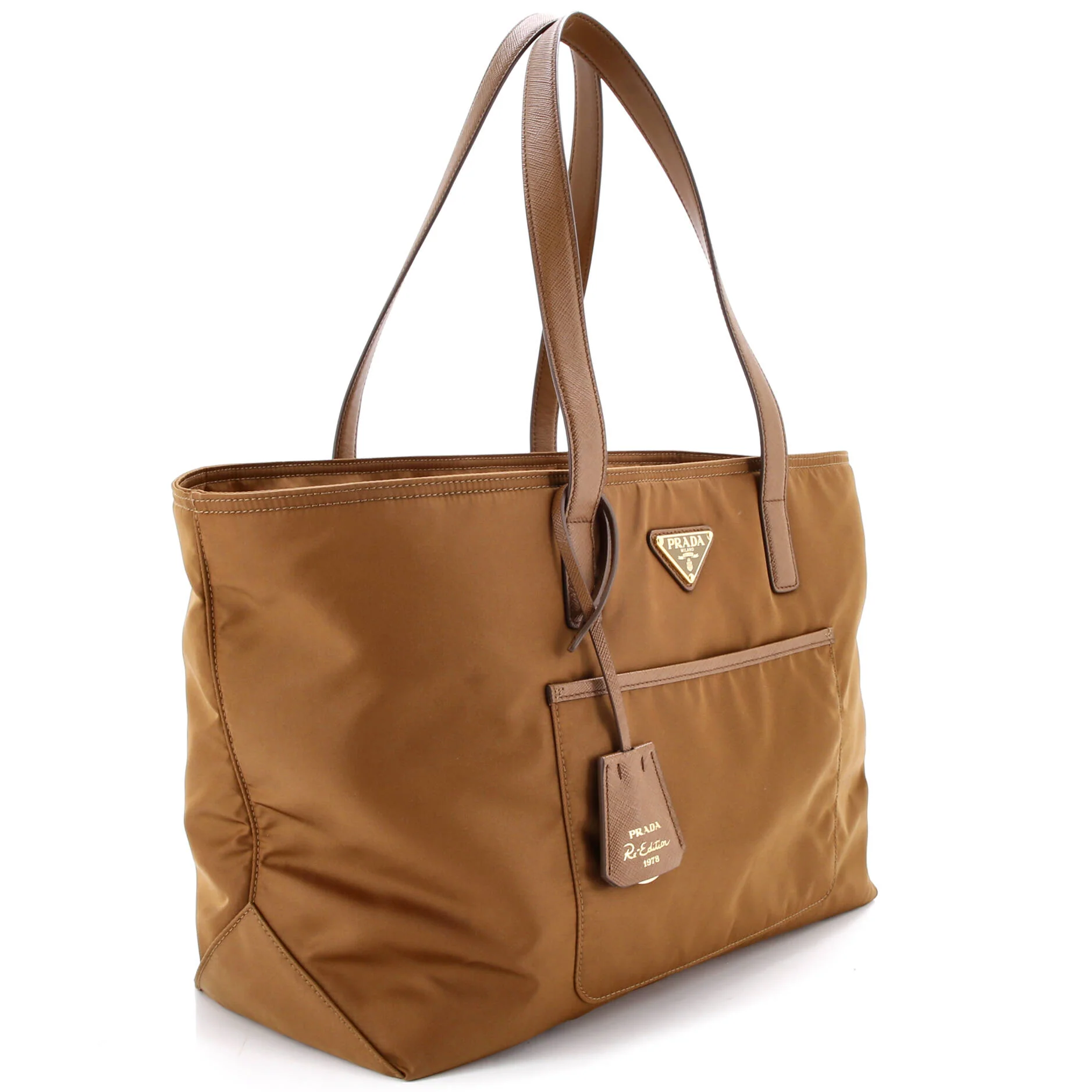 Re-Edition 1978 Pocket Tote Re-Nylon with Saffiano Leather Medium - Image 2