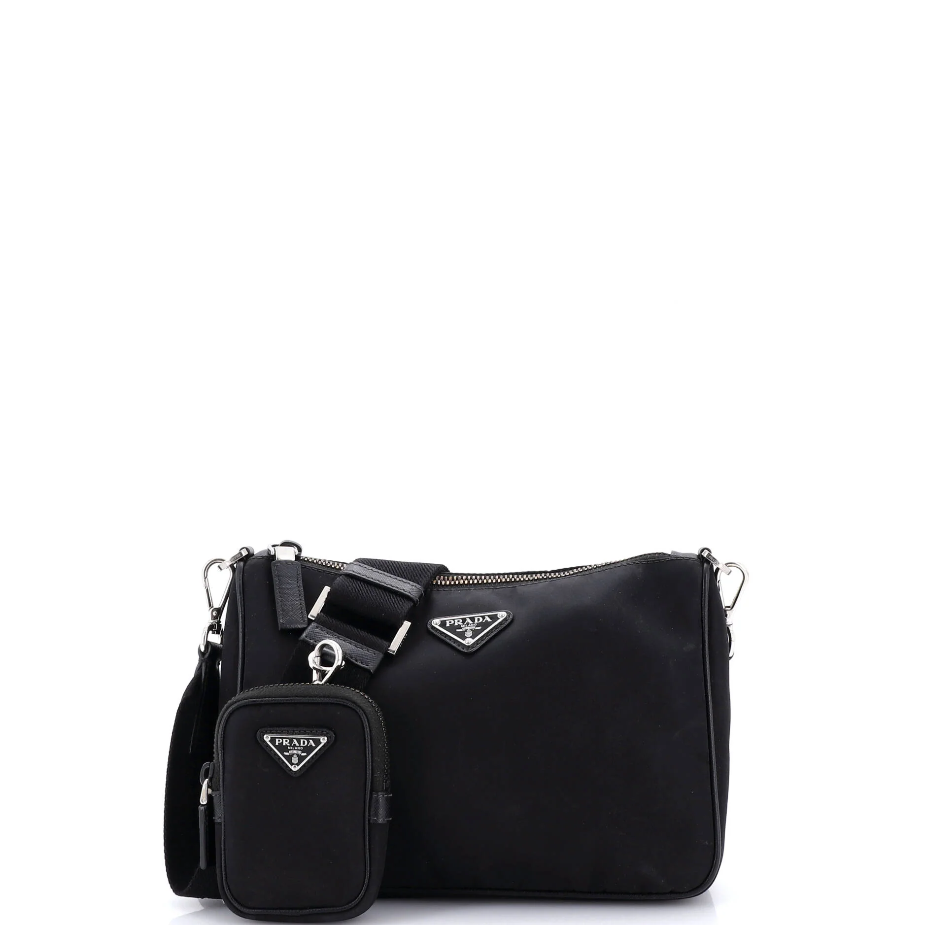 Re-Edition 2000 Double Zip Shoulder Bag Tessuto Small