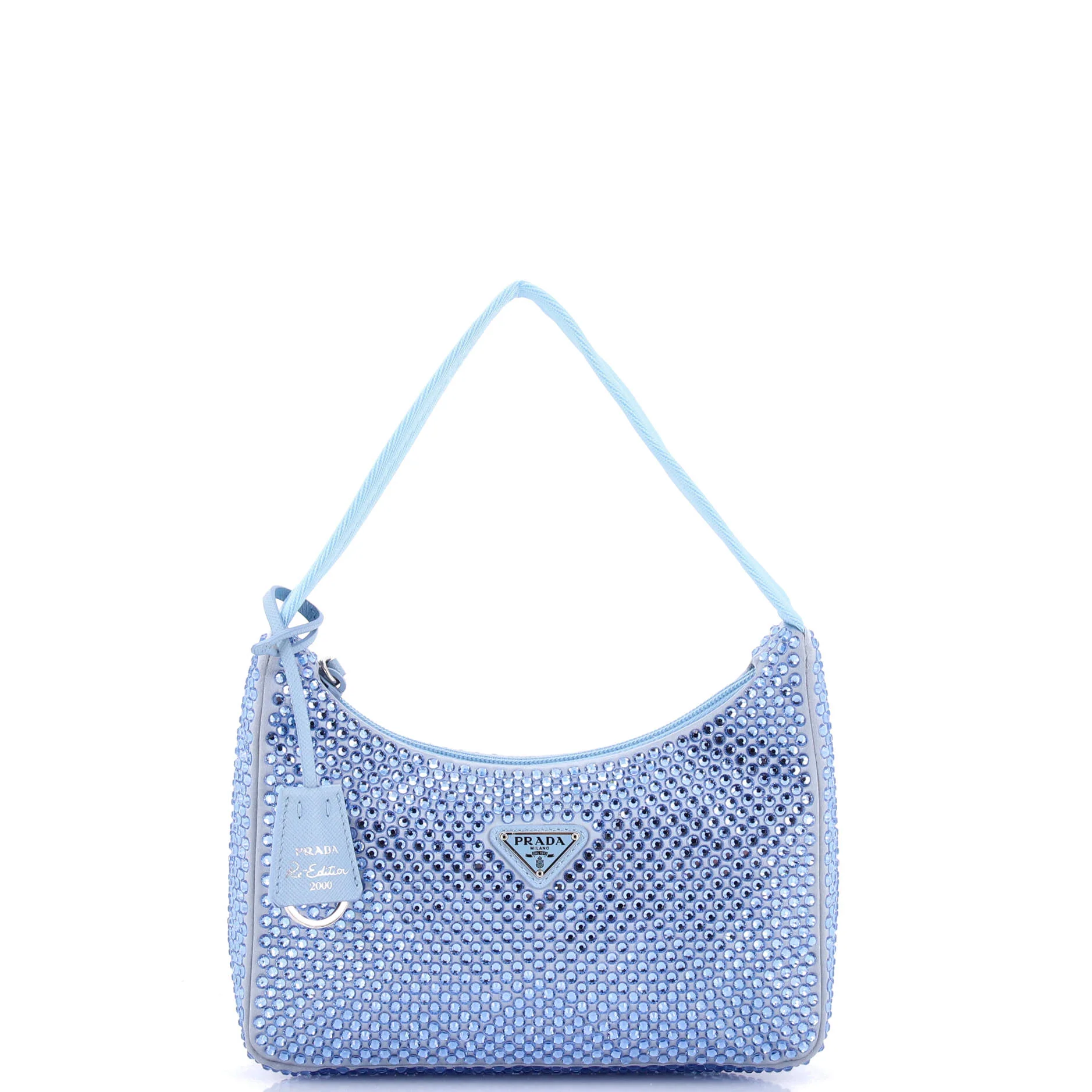 Re-Edition 2000 Hobo Crystal Embellished Satin Mini