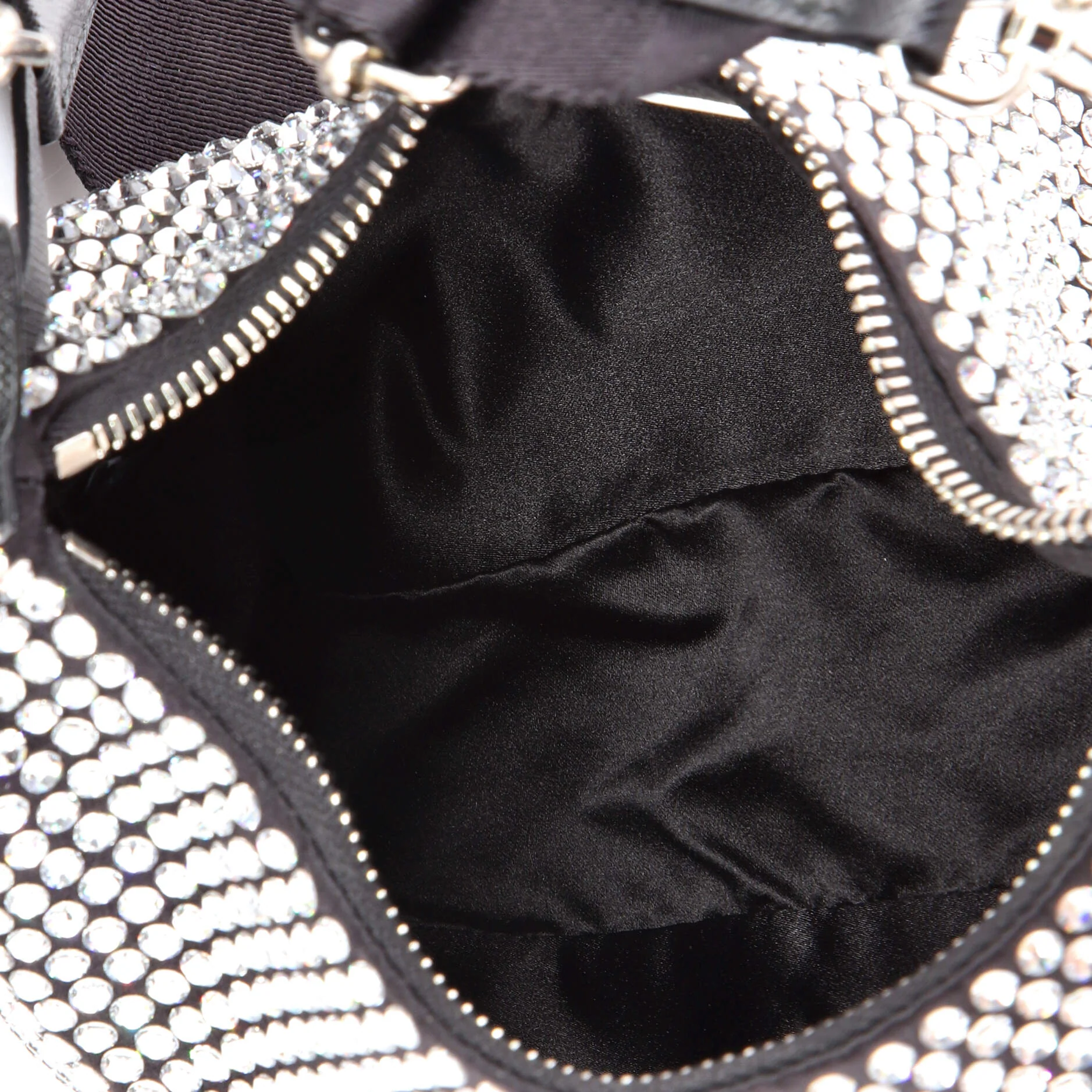 Re-Edition 2005 Shoulder Bag Crystal Embellished Satin Small - Image 6