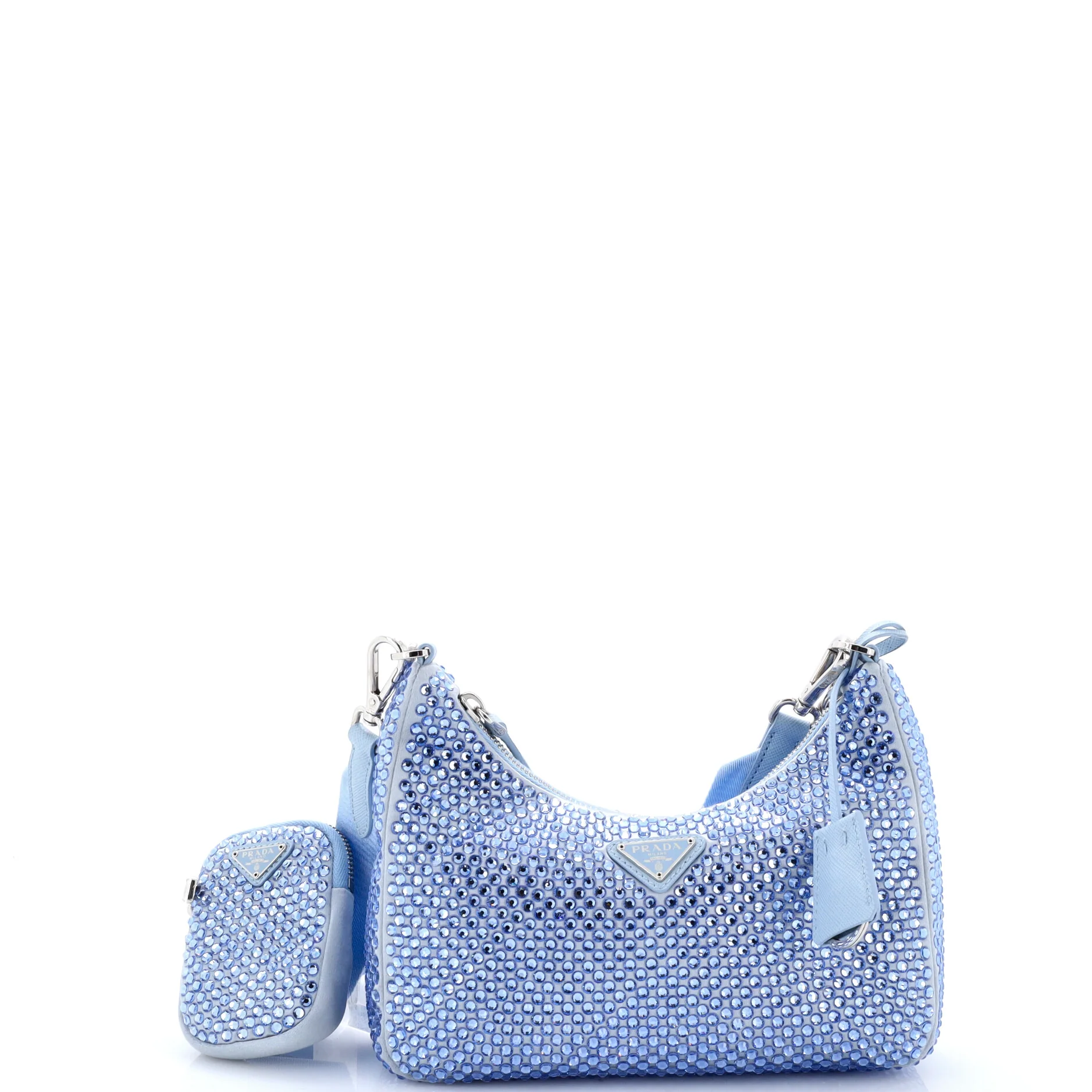 Re-Edition 2005 Shoulder Bag Crystal Embellished Satin Small