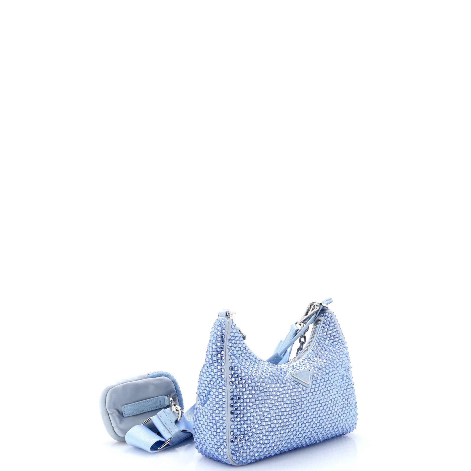 Re-Edition 2005 Shoulder Bag Crystal Embellished Satin Small - Image 2