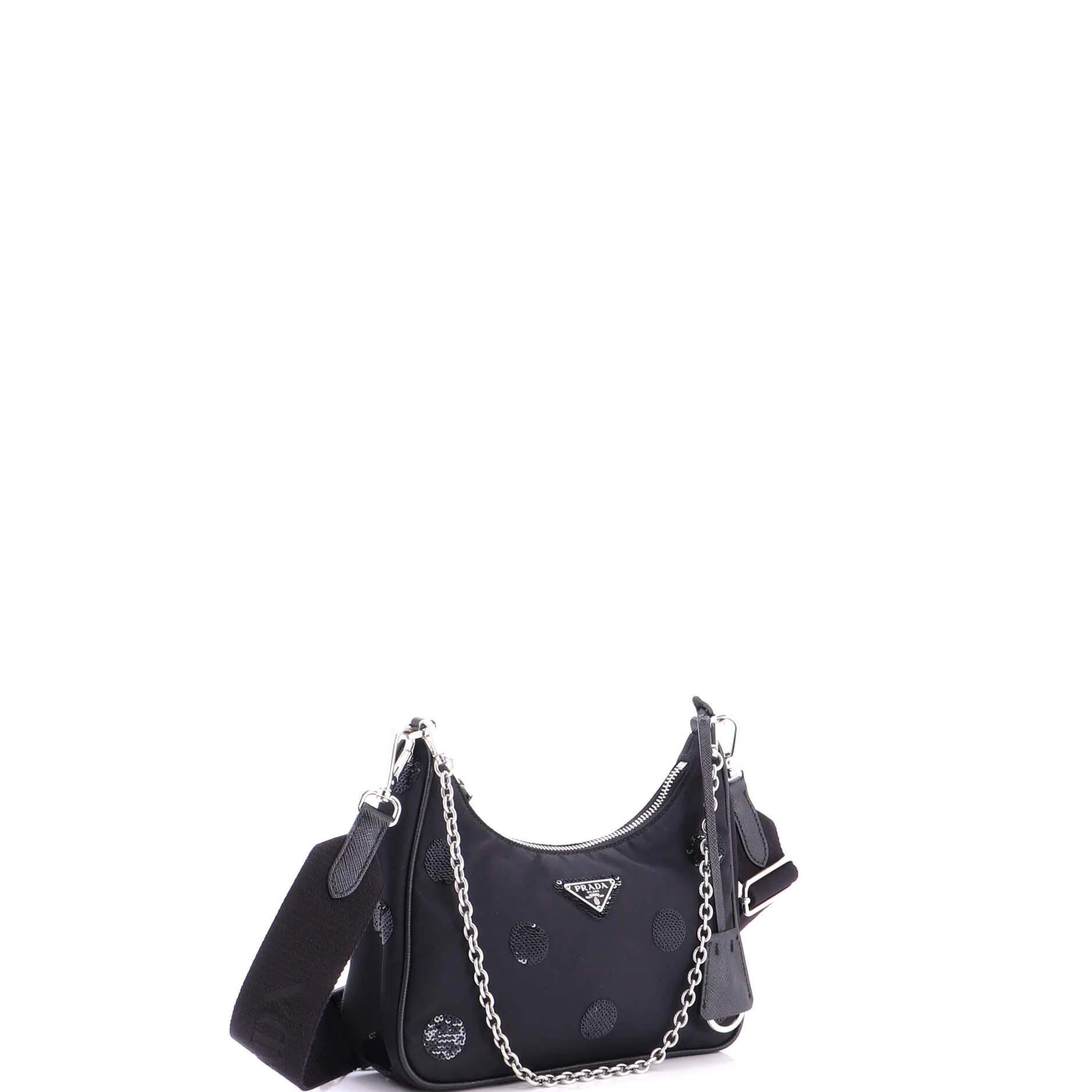 Re-Edition 2005 Shoulder Bag Sequin Embellished Tessuto Small - Image 3