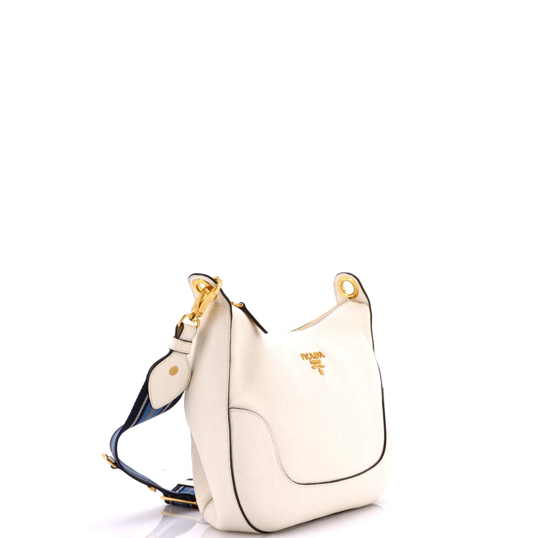 Striped Strap Zip Hobo Vitello Daino Medium - Image 2
