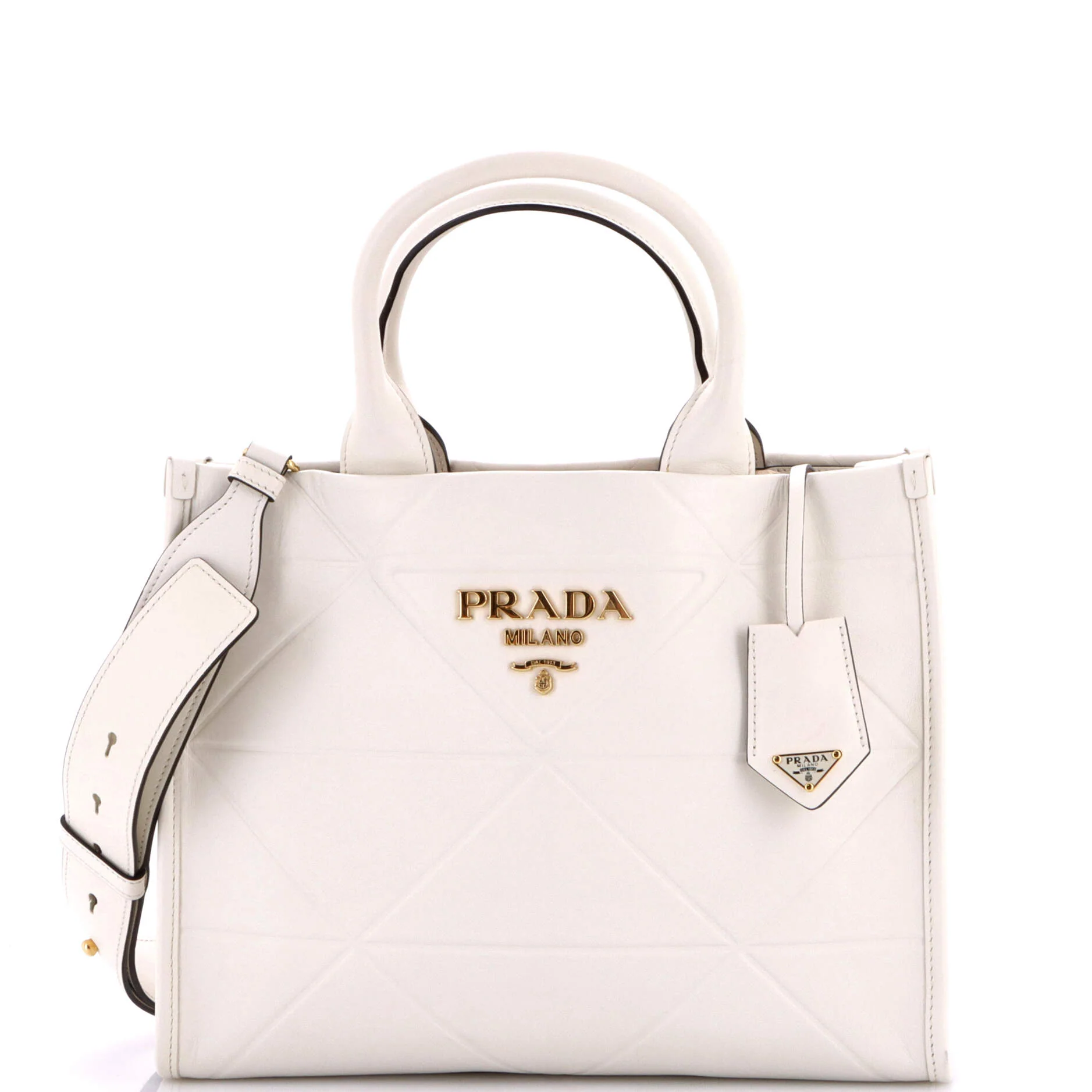 Symbole Shopper Tote Embossed Leather Small