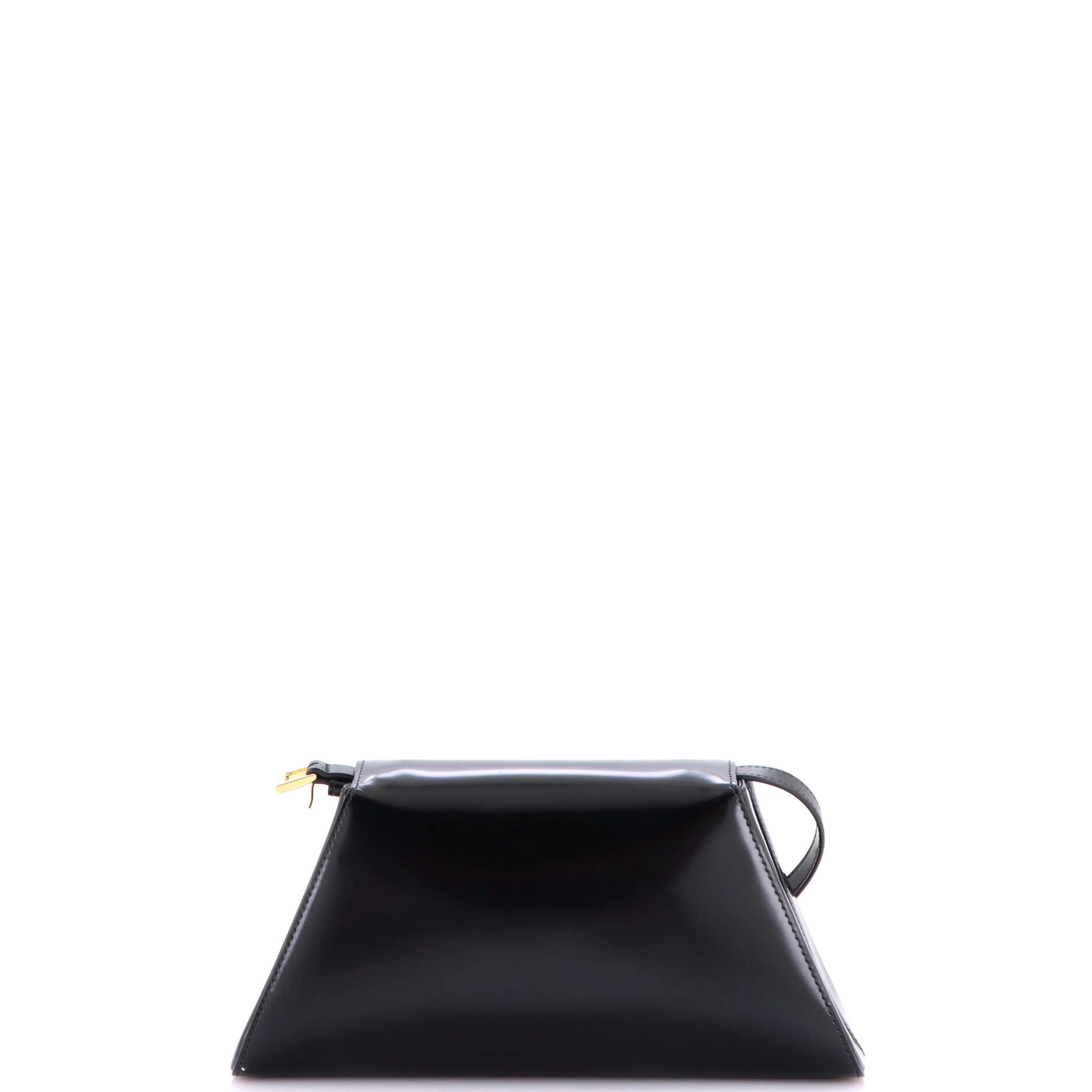 Trapezoid Flap Shoulder Bag Brushed Leather - Image 3
