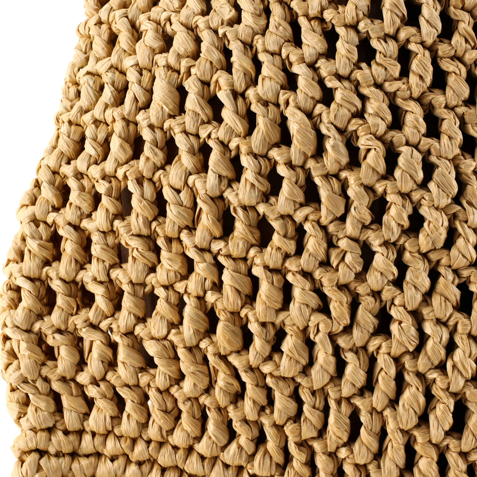 Triangle Logo Bucket Tote Raffia Small - Image 6