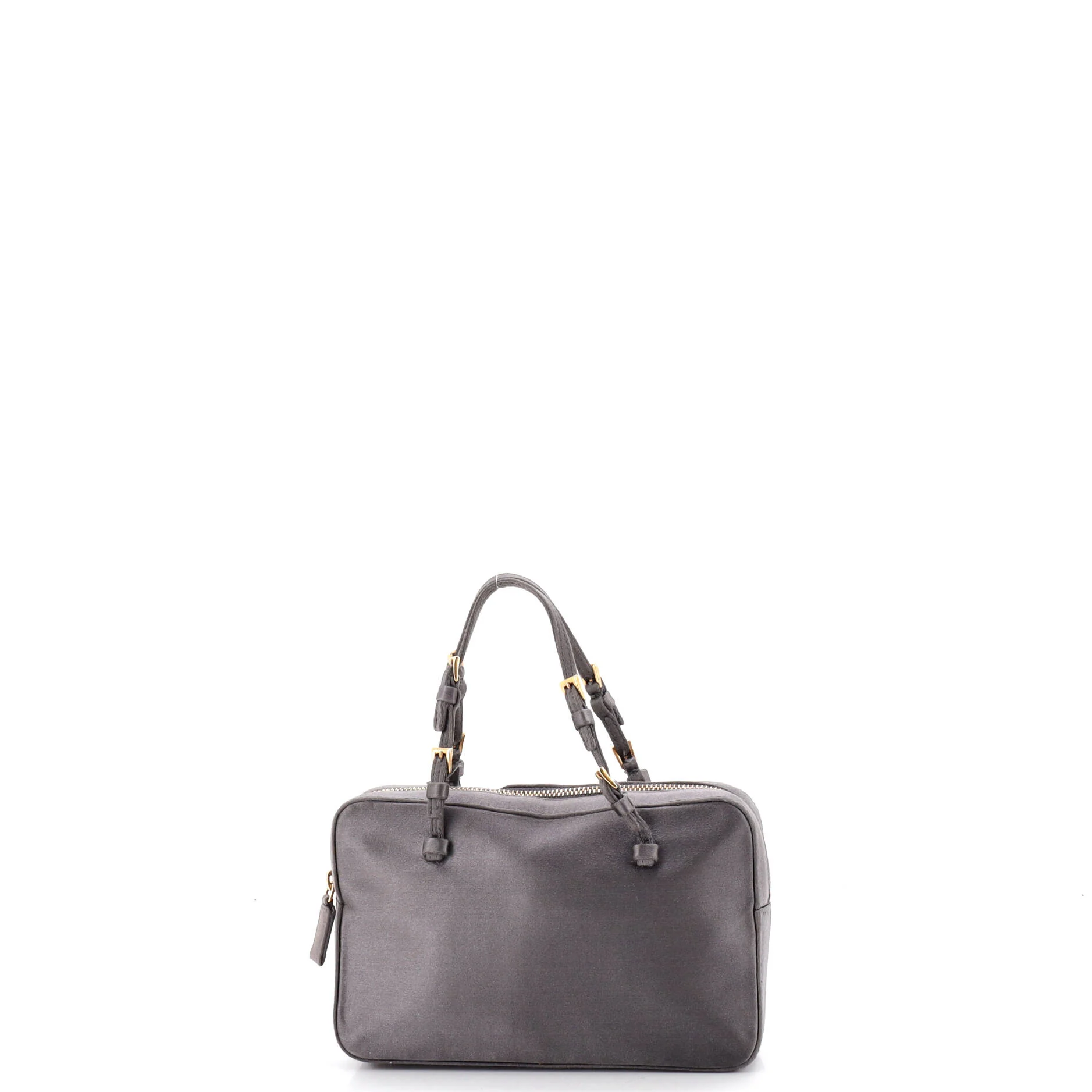 Triangle Logo Cerniera Top Handle Bag Satin - Image 3