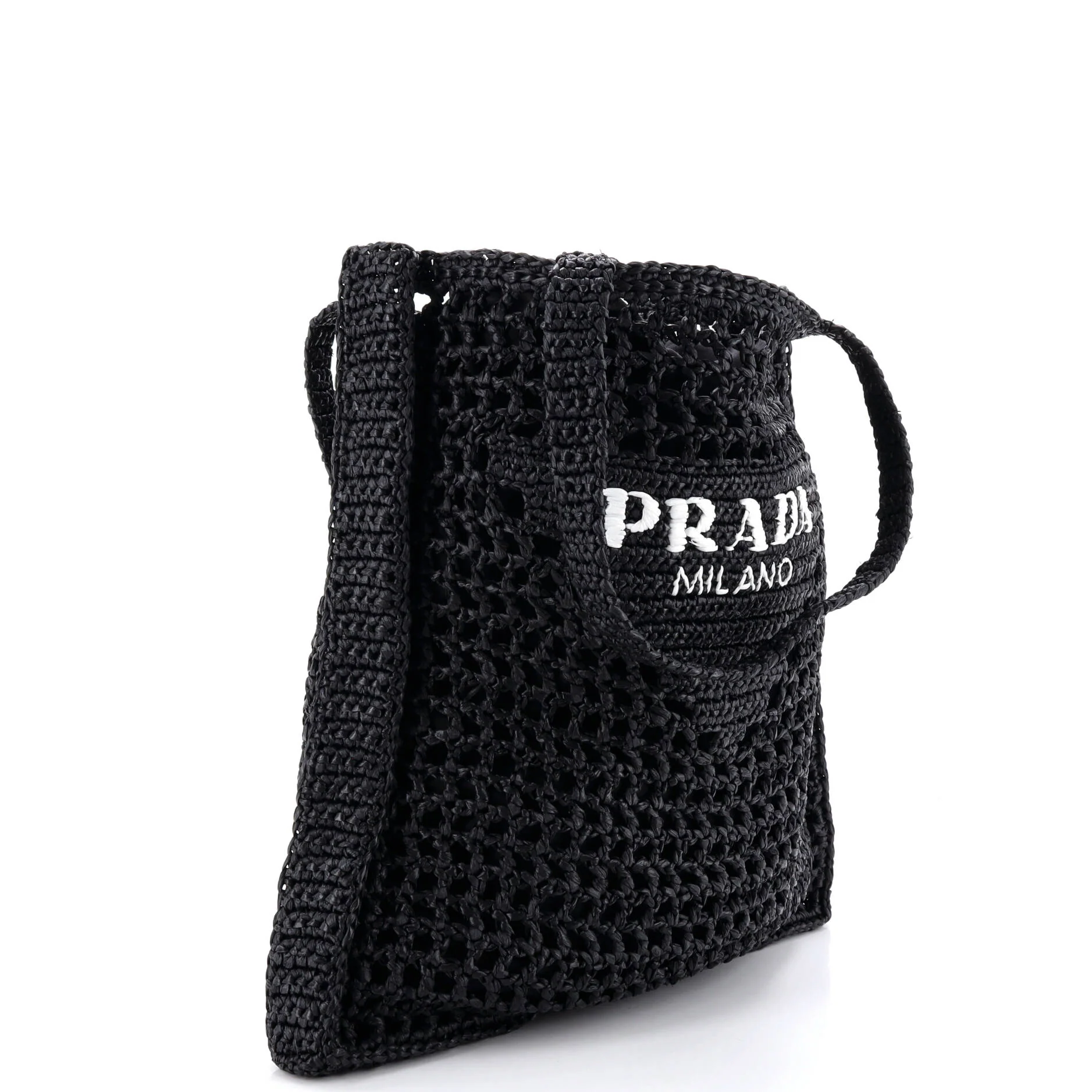 Triangle Logo Open Tote Raffia - Image 2