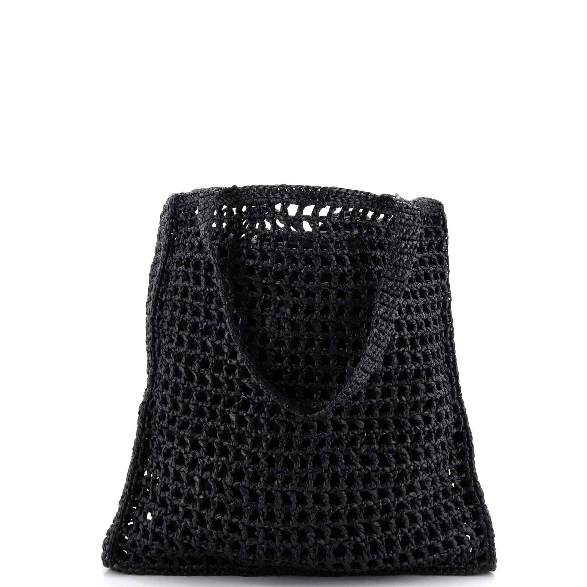 Triangle Logo Open Tote Raffia - Image 3