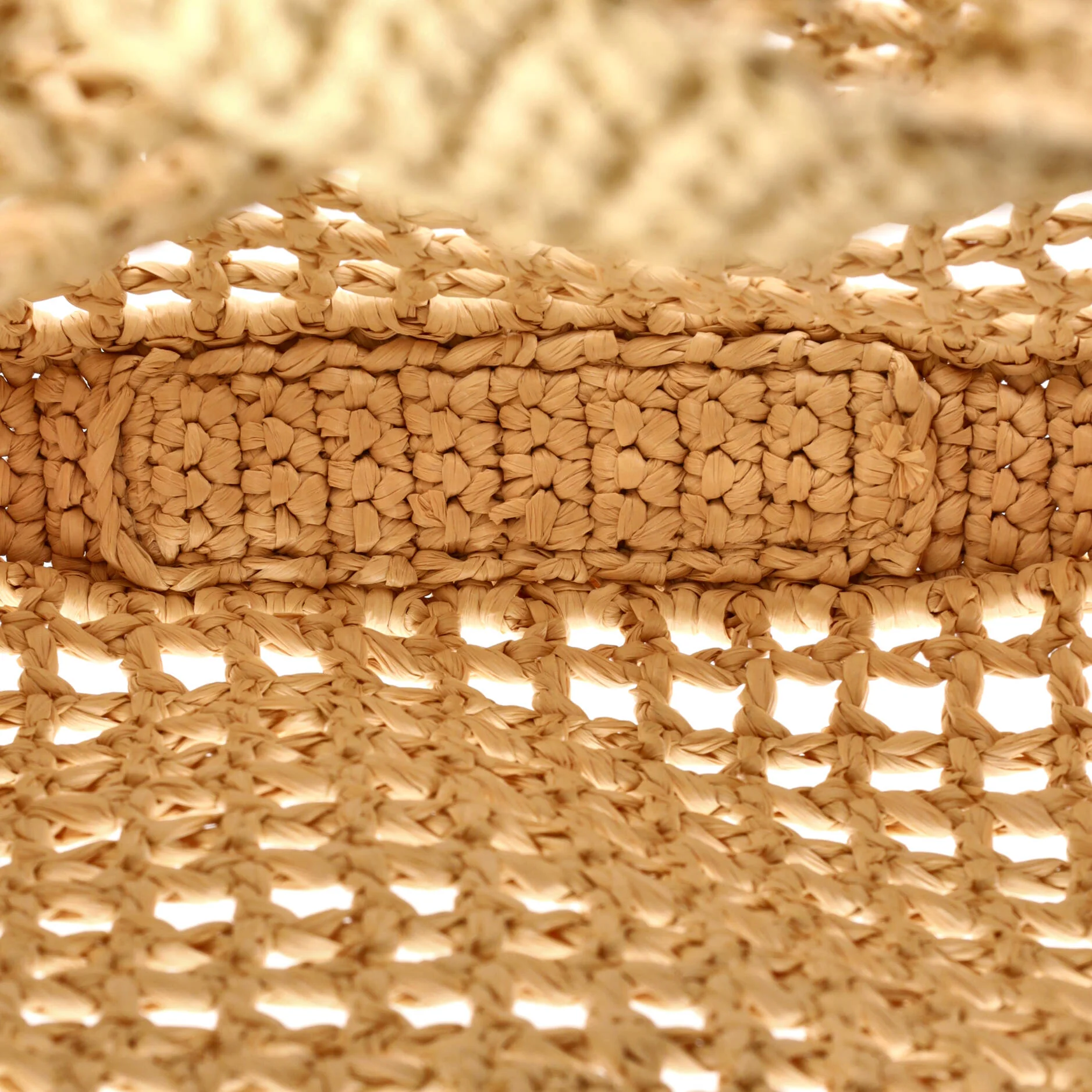 Triangle Logo Open Tote Raffia - Image 5
