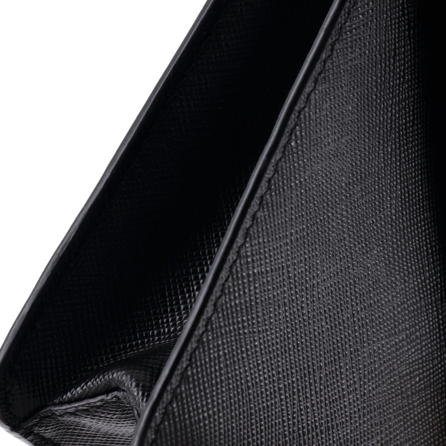 Triangle Logo Plaque Envelope Chain Shoulder Bag Saffiano Leather - Image 6