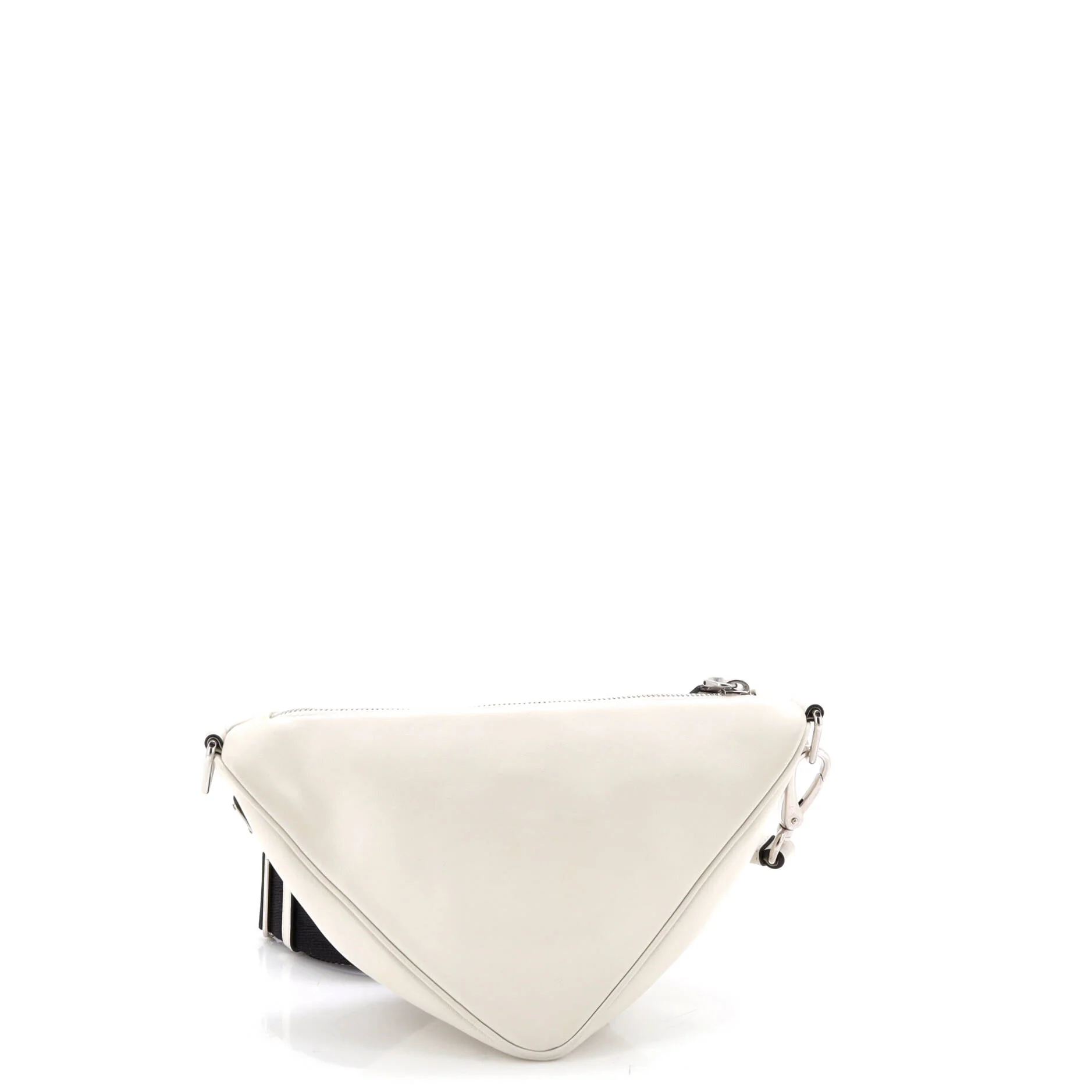 Triangle Logo Zip Crossbody Bag Embossed Leather Mini - Image 3