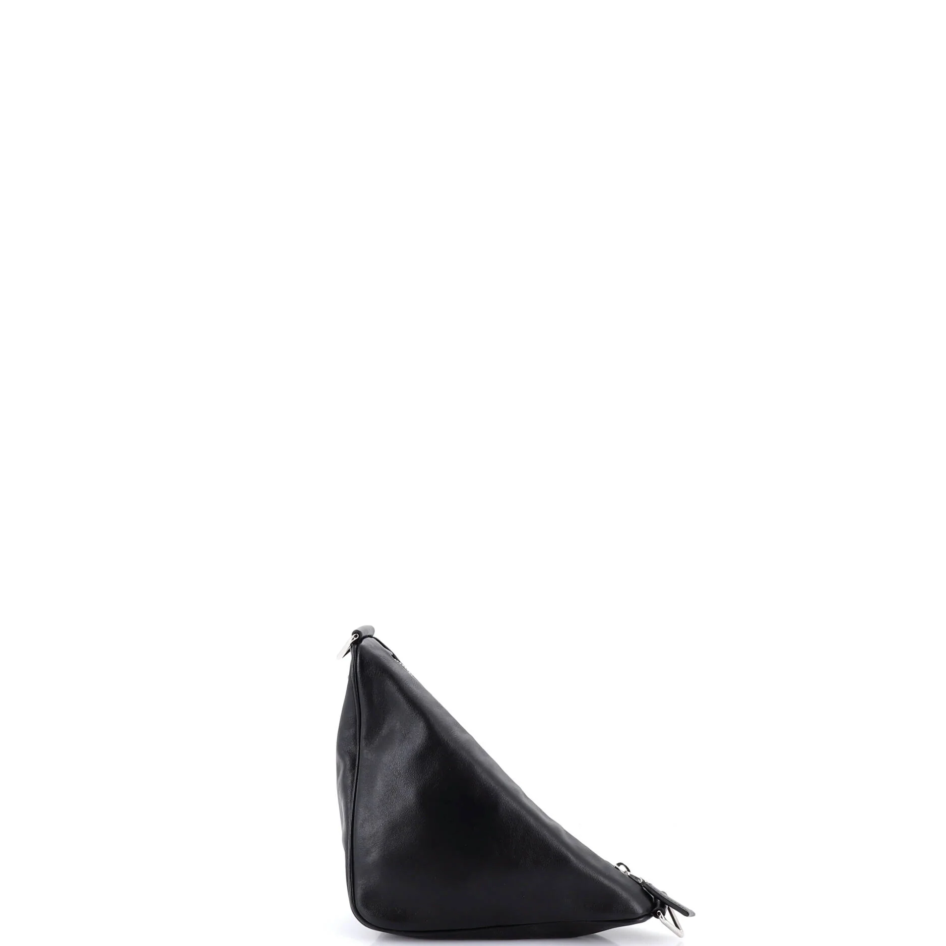 Triangle Logo Zip Crossbody Bag Embossed Leather Mini - Image 3