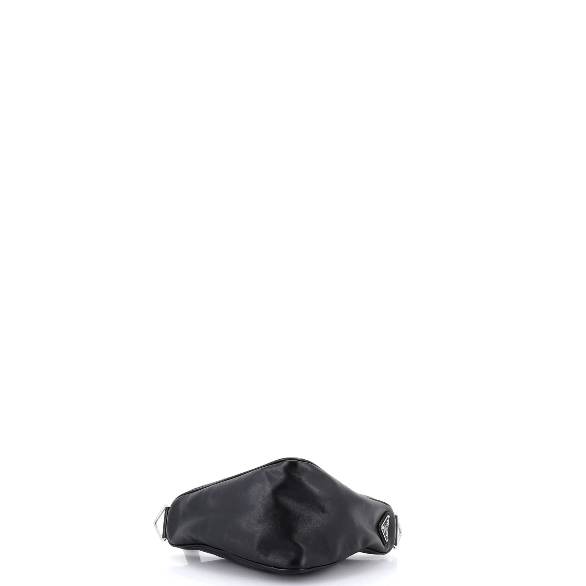 Triangle Logo Zip Crossbody Bag Embossed Leather Mini - Image 4