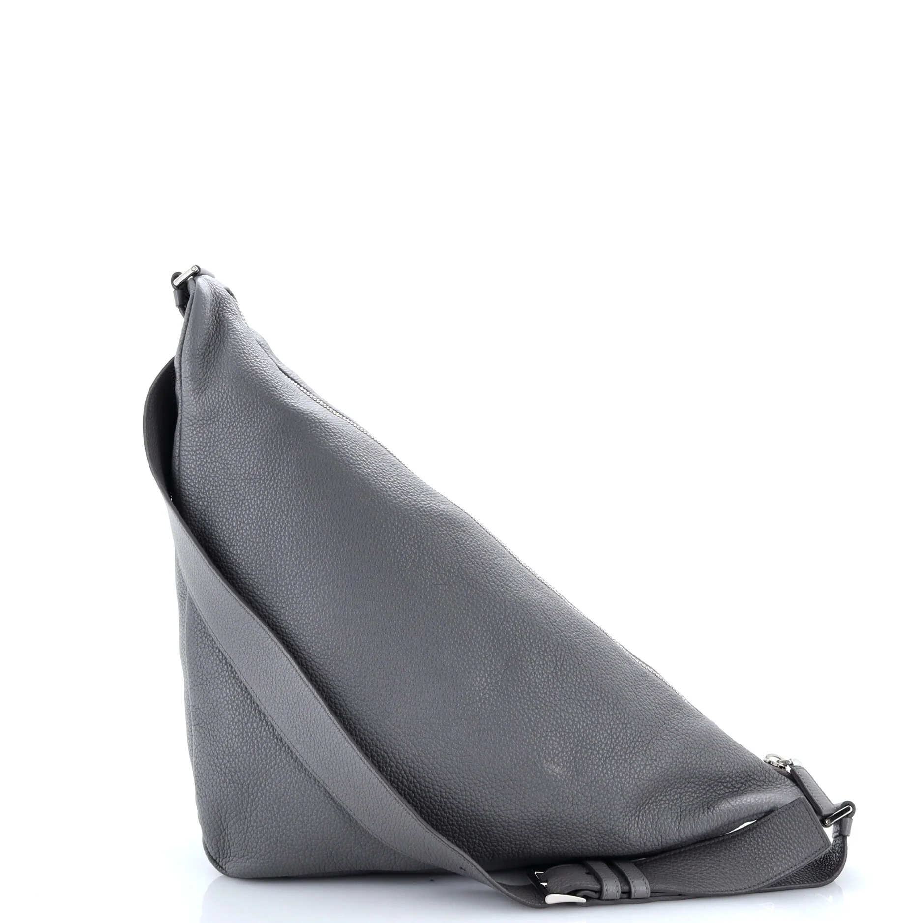 Triangle Logo Zip Messenger Leather Large - Image 3