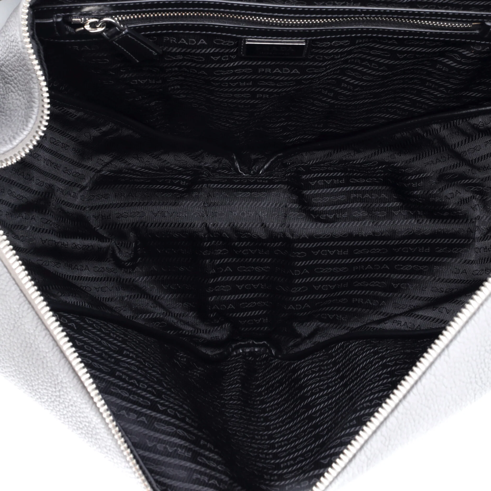Triangle Logo Zip Messenger Leather Large - Image 5