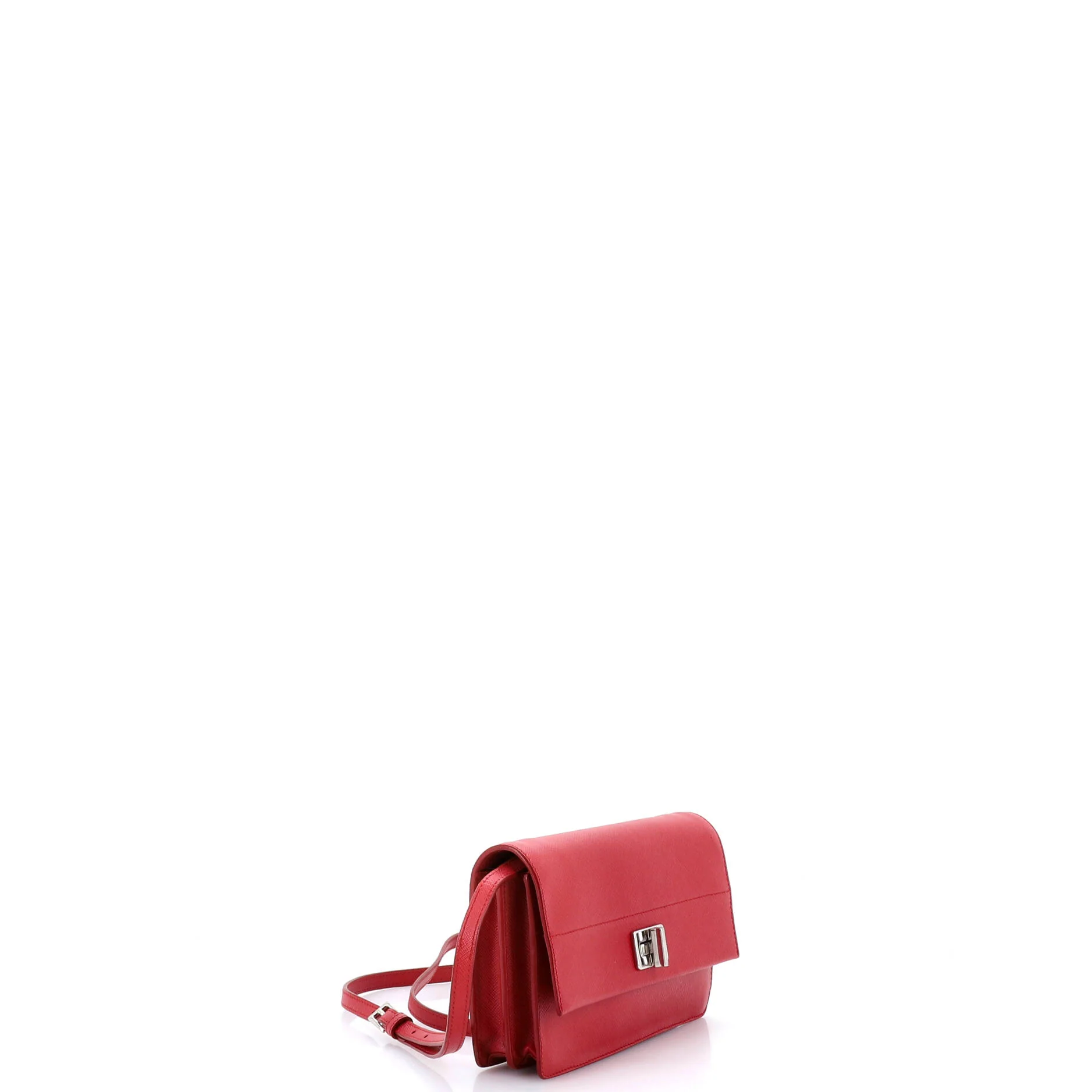 Turn Lock Wallet Crossbody Saffiano Leather Small - Image 2