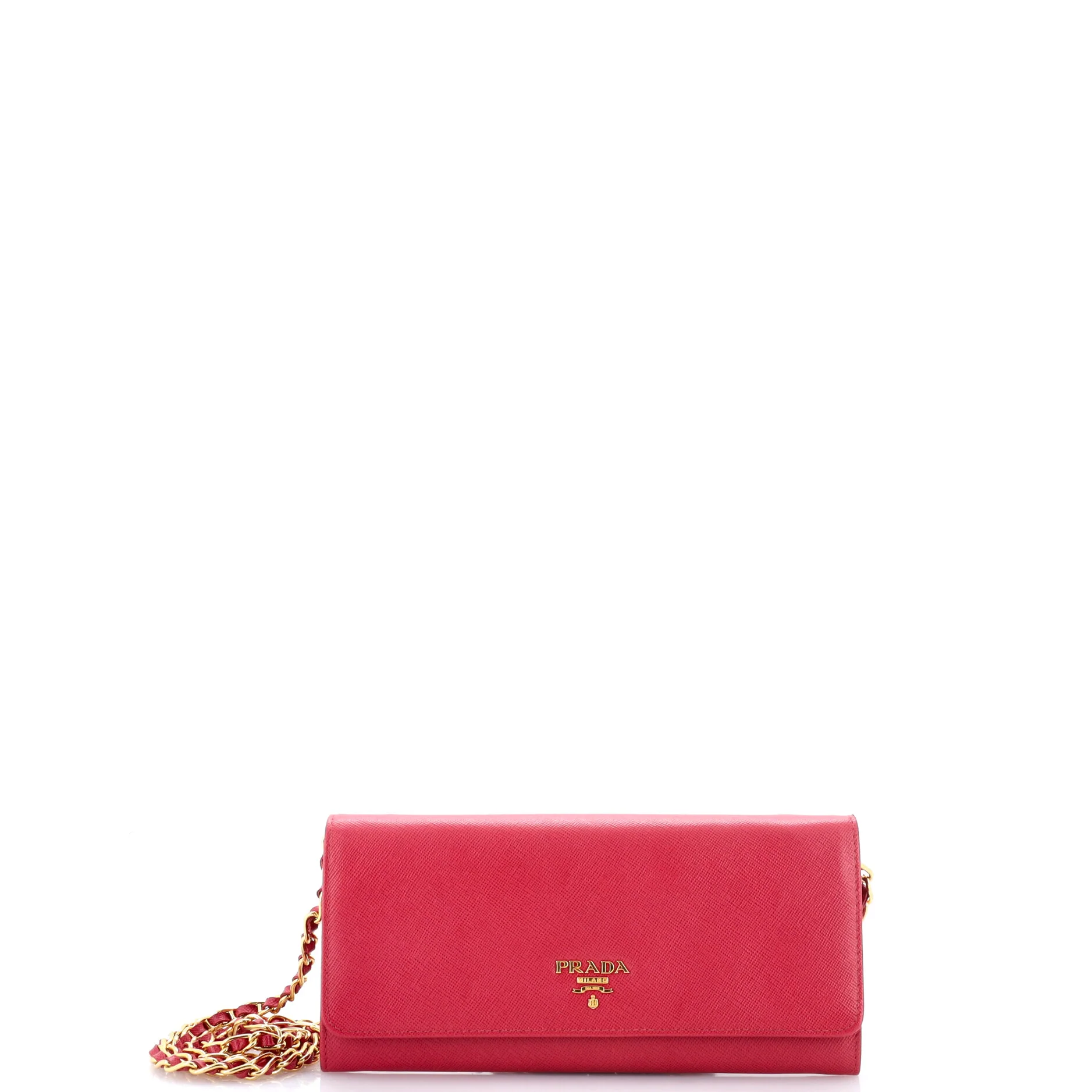 Wallet on Chain Saffiano Leather