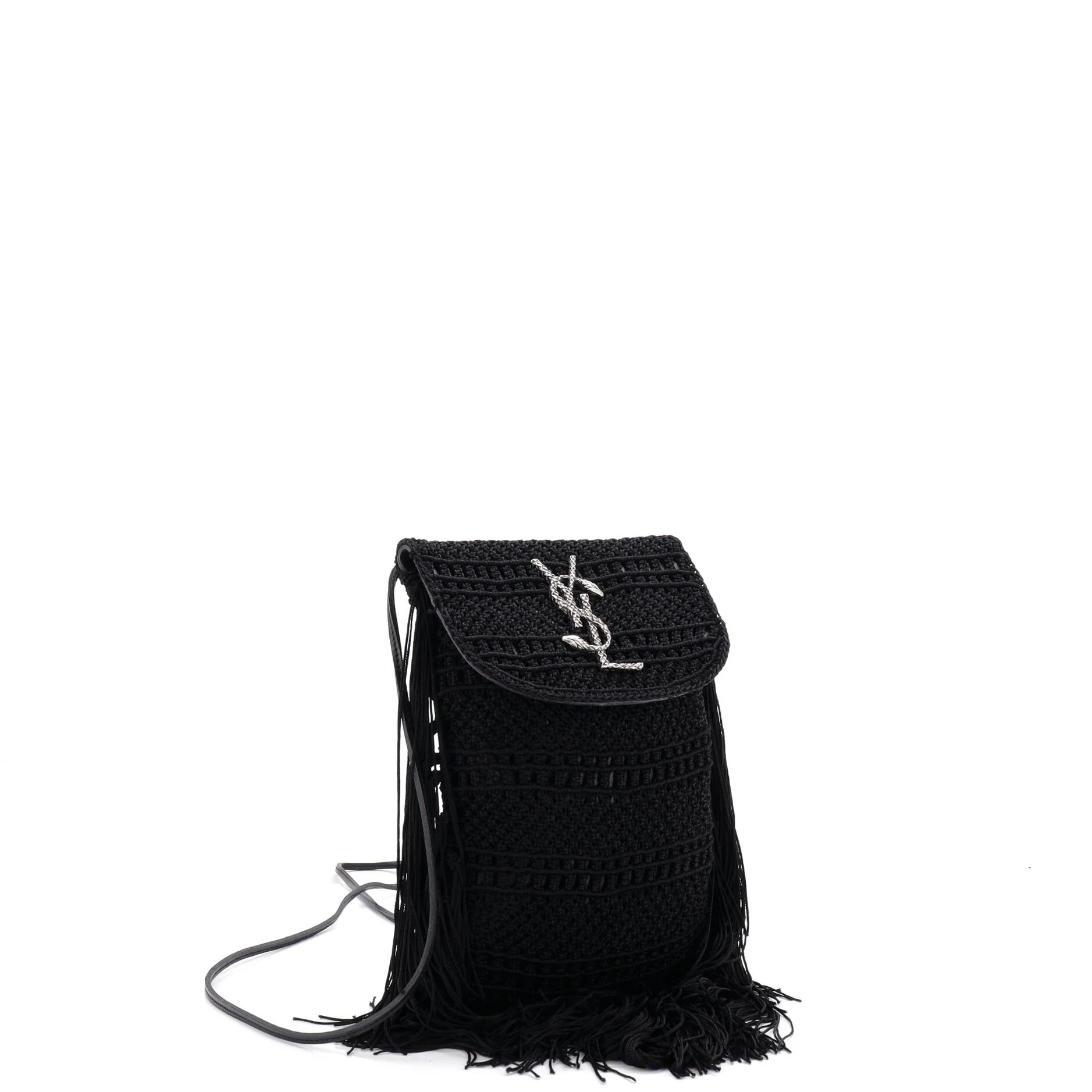 Anita Flat Fringe Crossbody Bag Crochet - Image 2