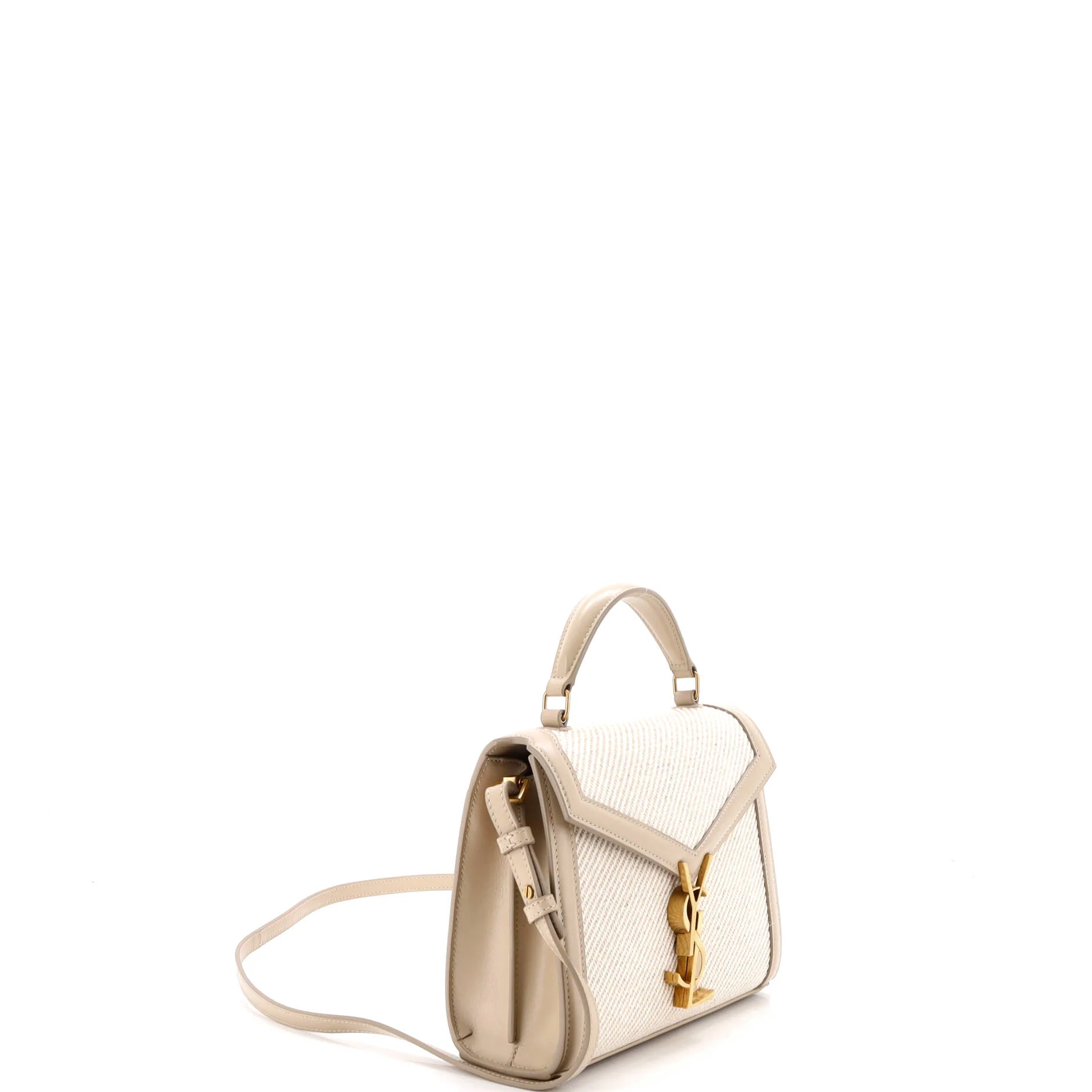 Cassandra Top Handle Bag Canvas with Leather Mini - Image 2