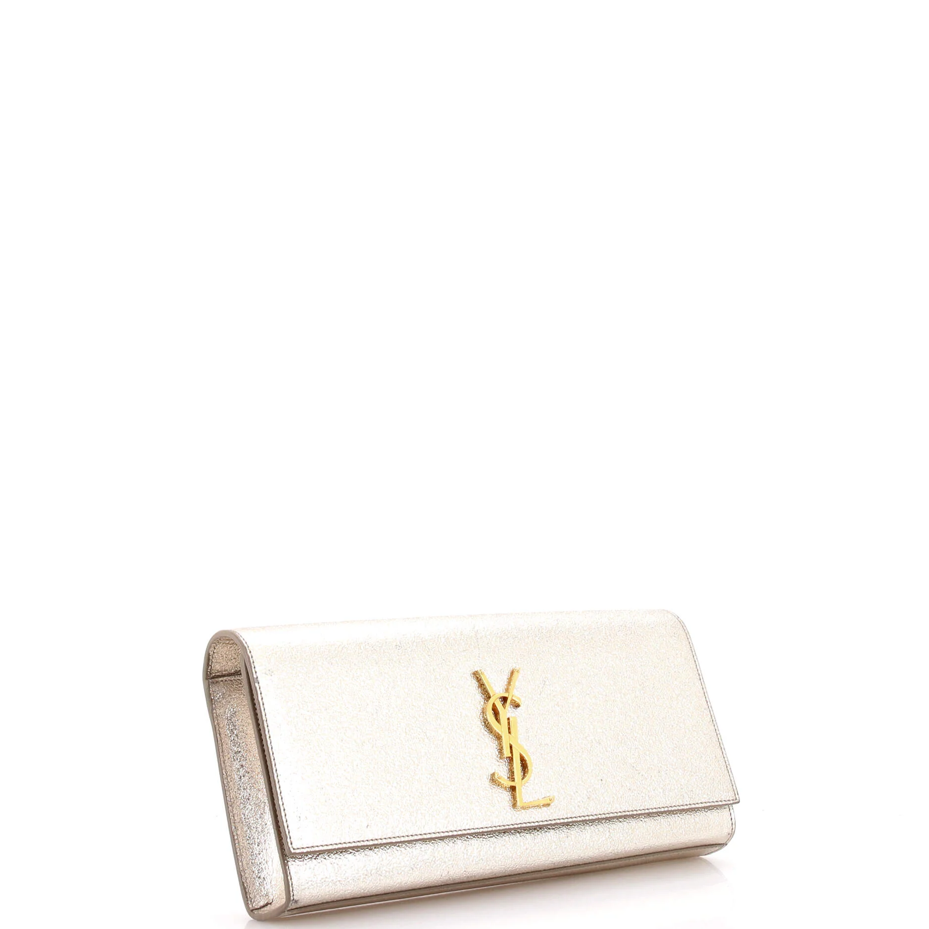 Classic Monogram Clutch Metallic Calfskin Long - Image 2