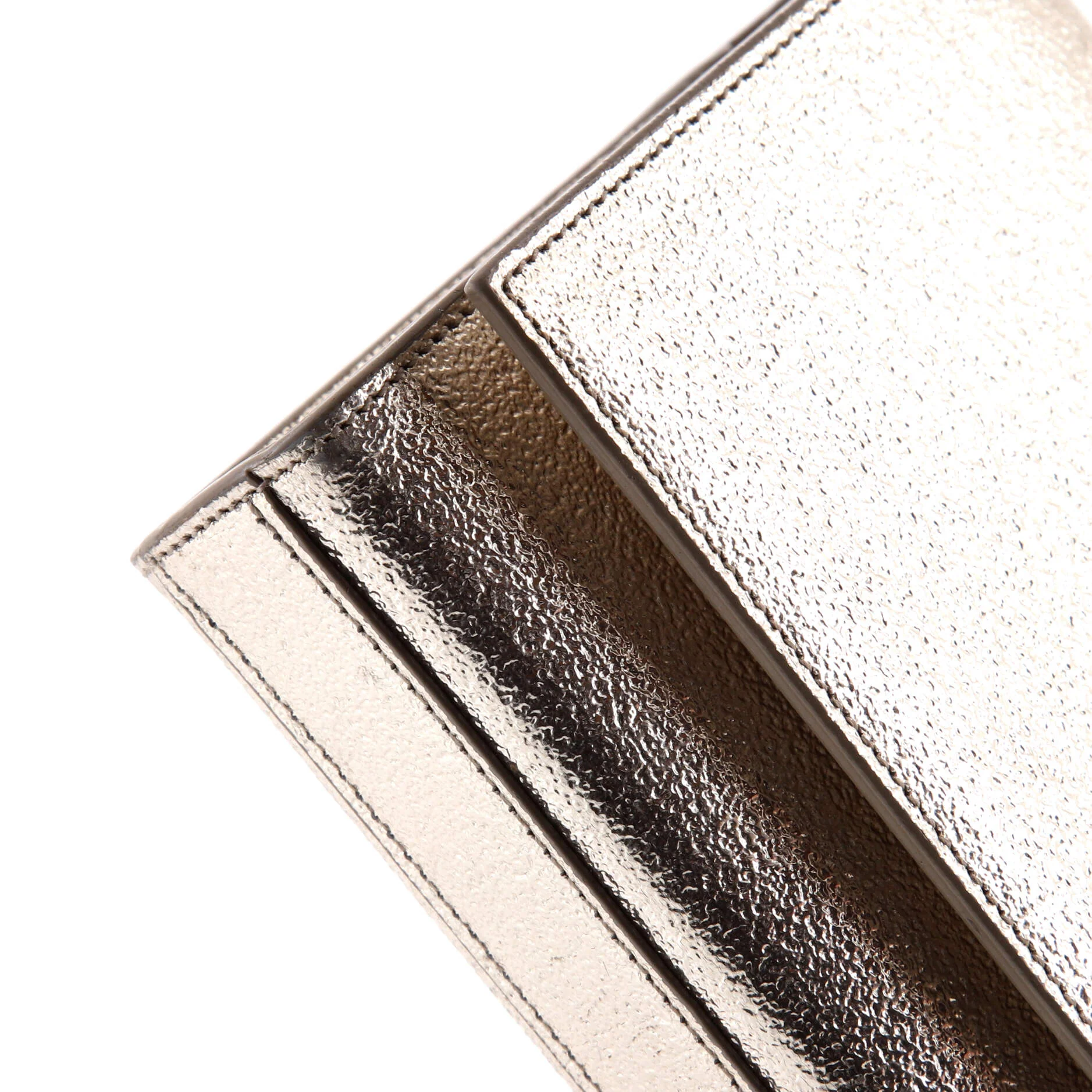 Classic Monogram Clutch Metallic Calfskin Long - Image 6