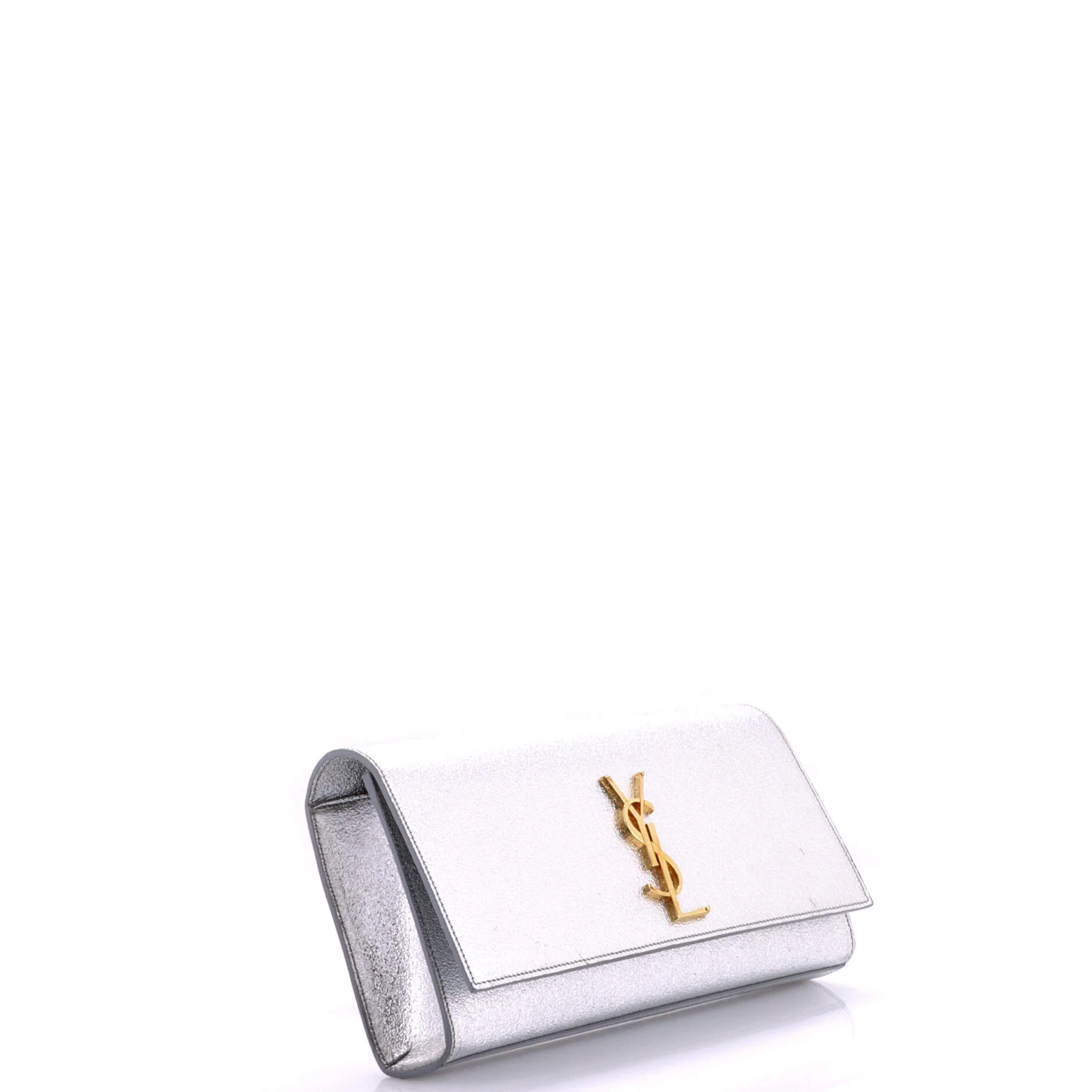 Classic Monogram Clutch Metallic Calfskin Long - Image 2