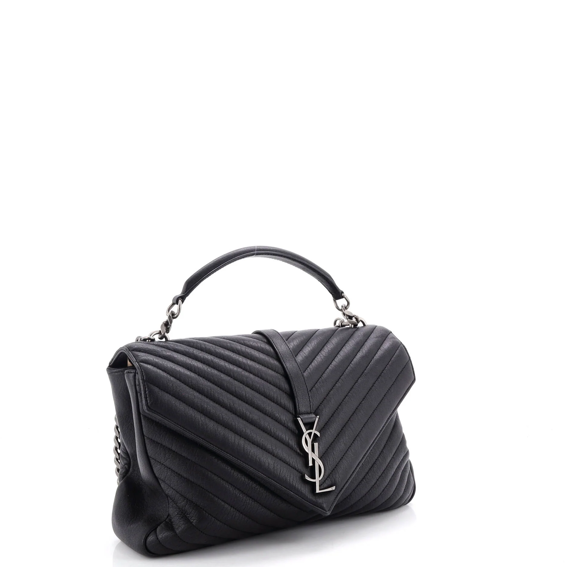 Classic Monogram College Bag Matelasse Chevron Leather Large - Image 2