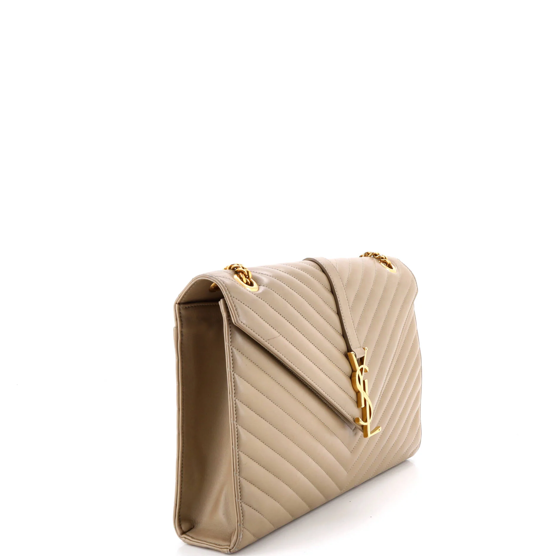 Classic Monogram Envelope Satchel Matelasse Chevron Leather Large - Image 2