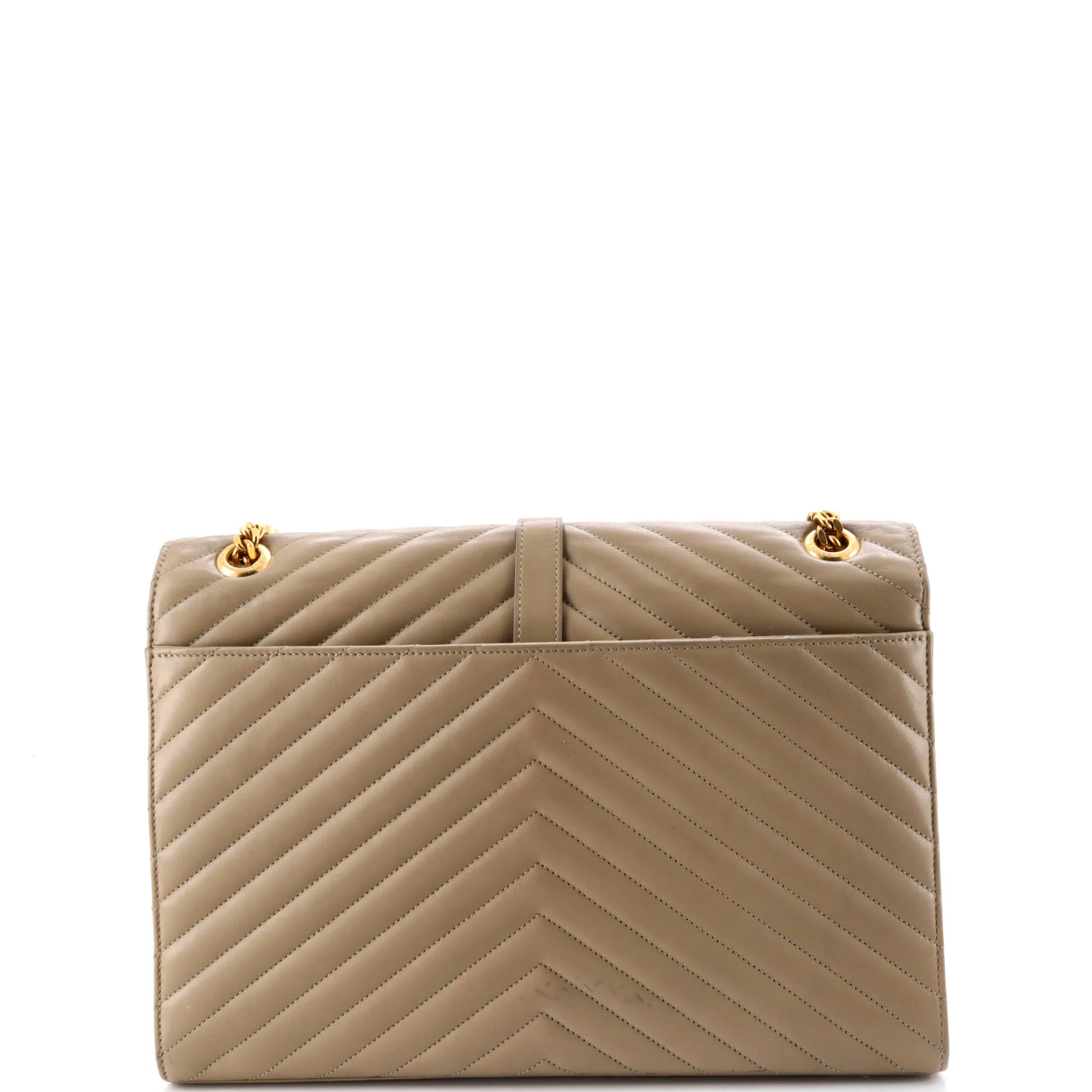 Classic Monogram Envelope Satchel Matelasse Chevron Leather Large - Image 3
