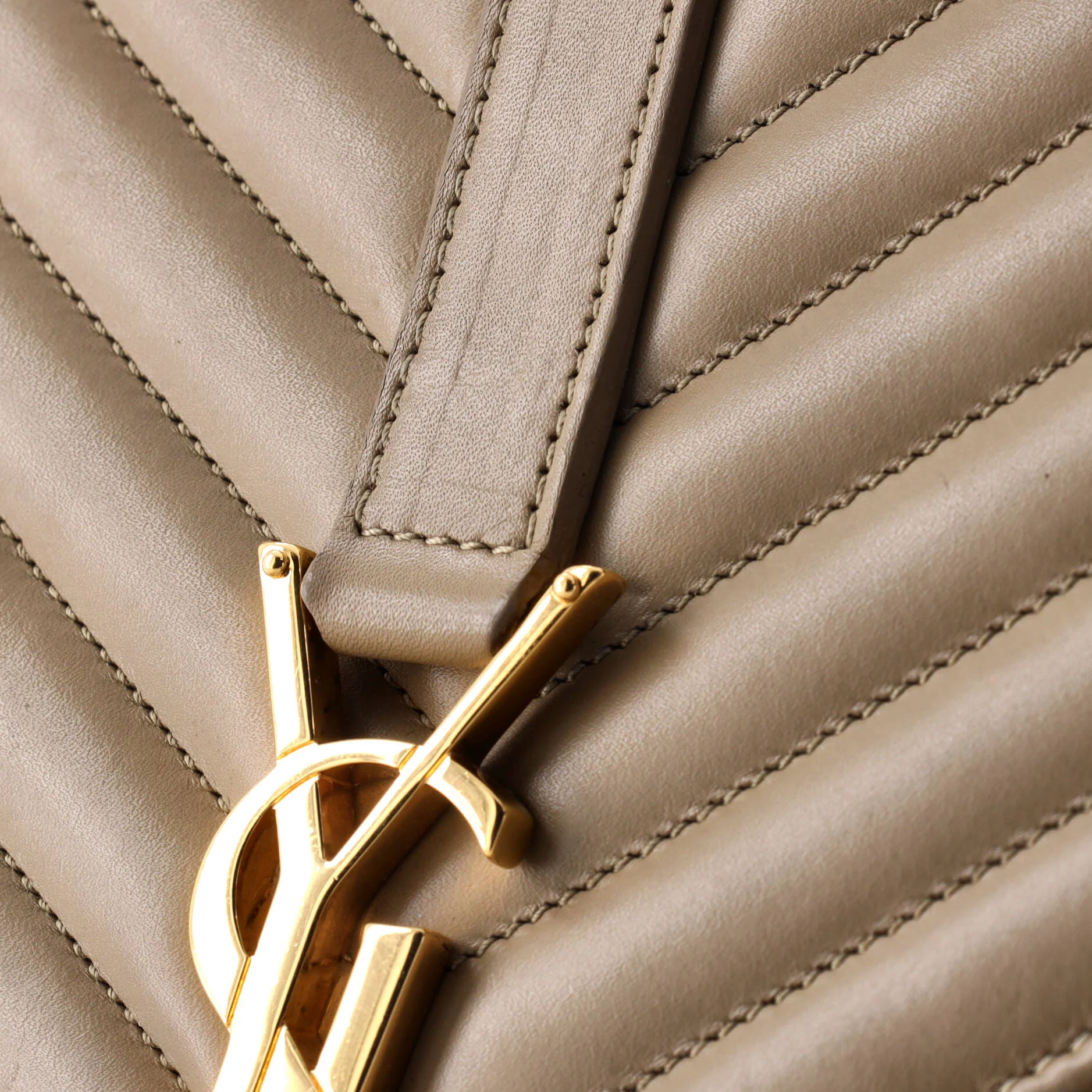 Classic Monogram Envelope Satchel Matelasse Chevron Leather Large - Image 6