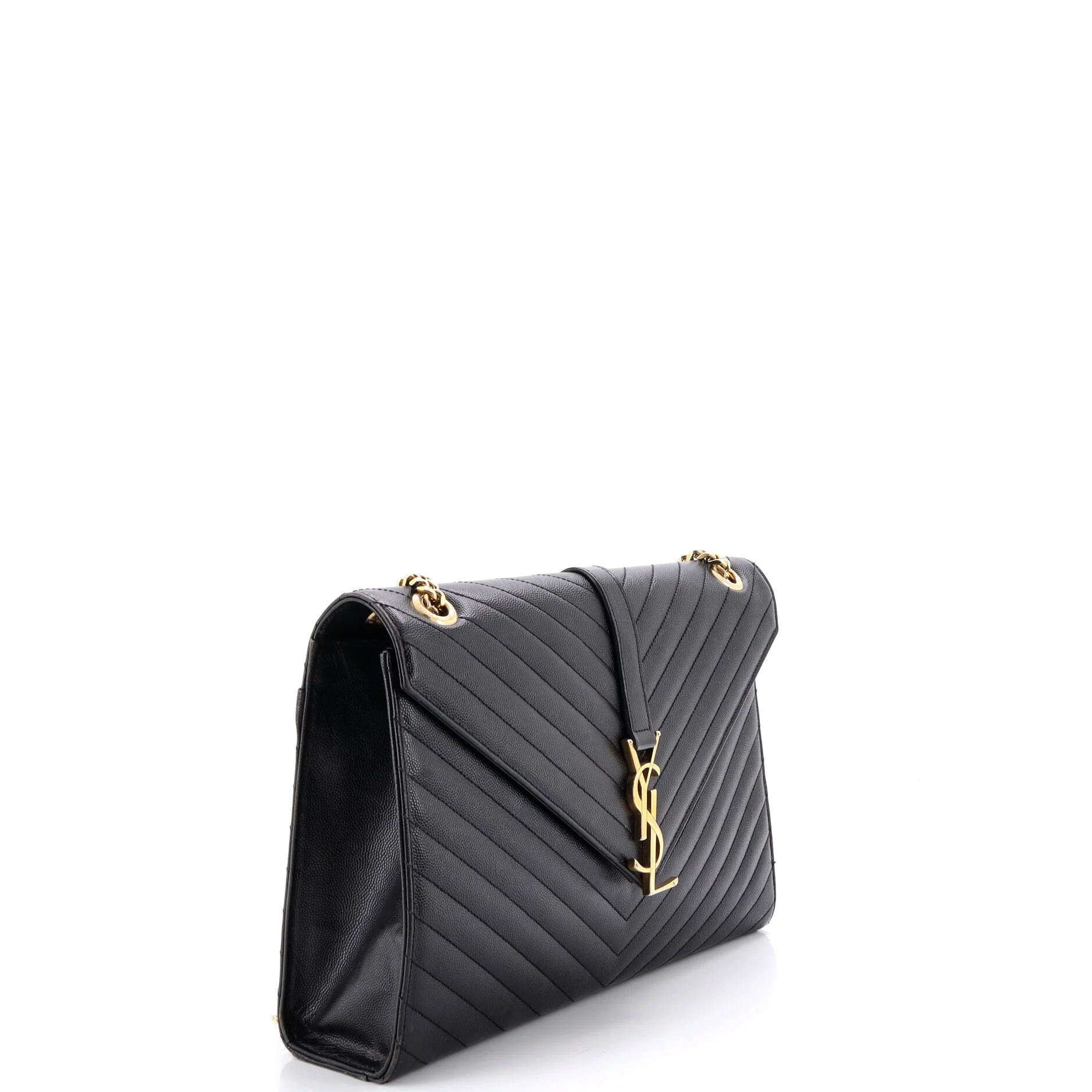 Classic Monogram Envelope Satchel Matelasse Chevron Leather Large - Image 2