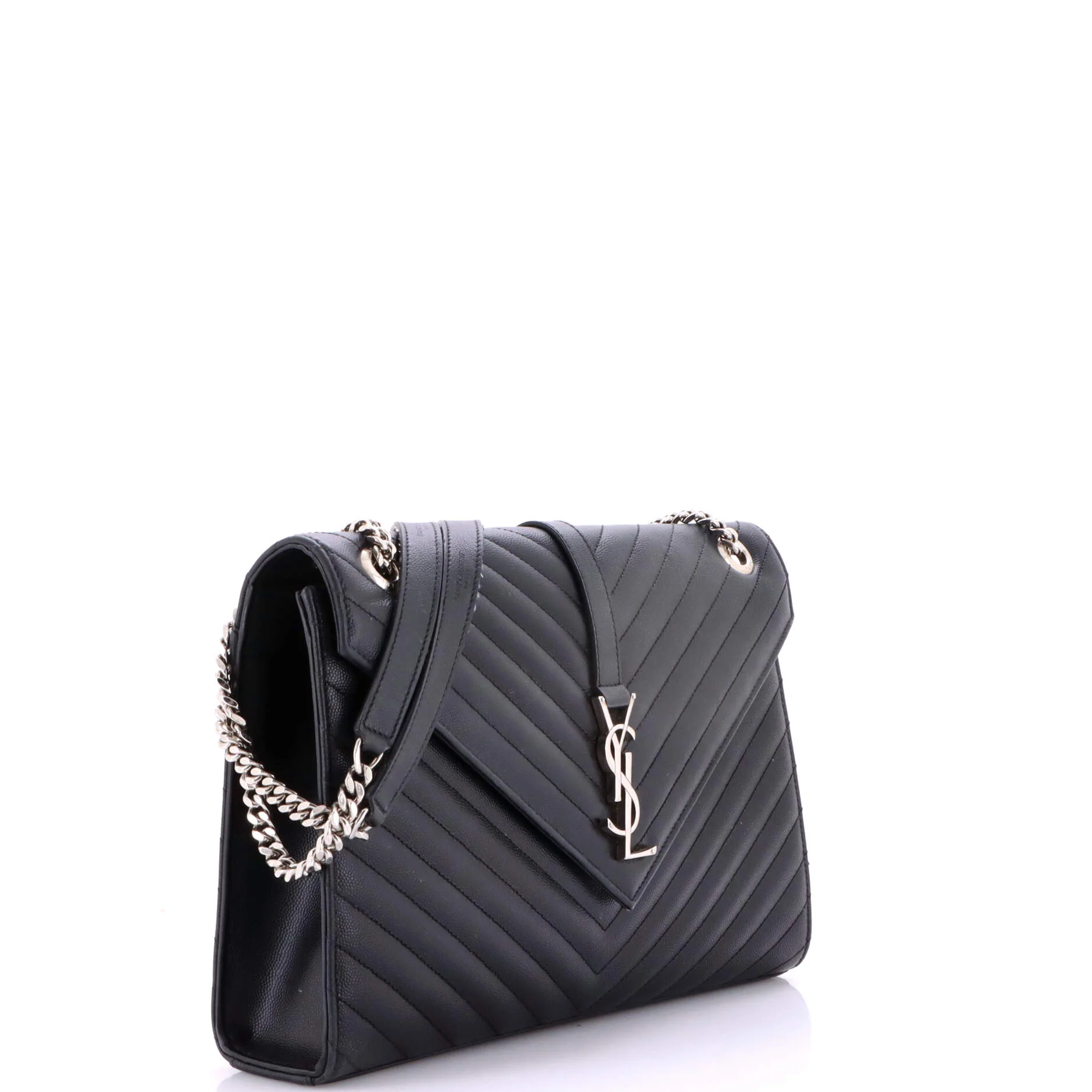 Classic Monogram Envelope Satchel Matelasse Chevron Leather Large - Image 2