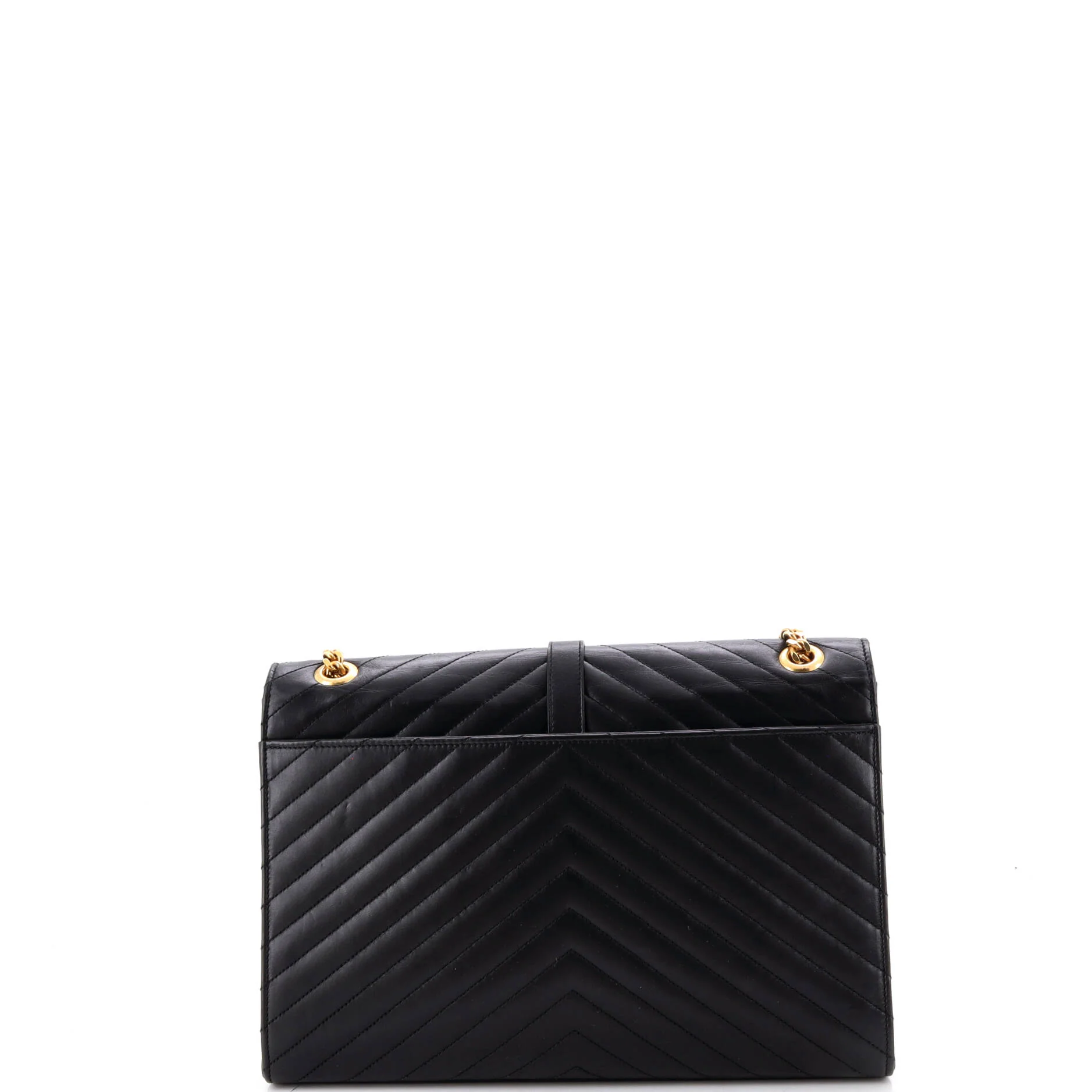 Classic Monogram Envelope Satchel Matelasse Chevron Leather Large - Image 3