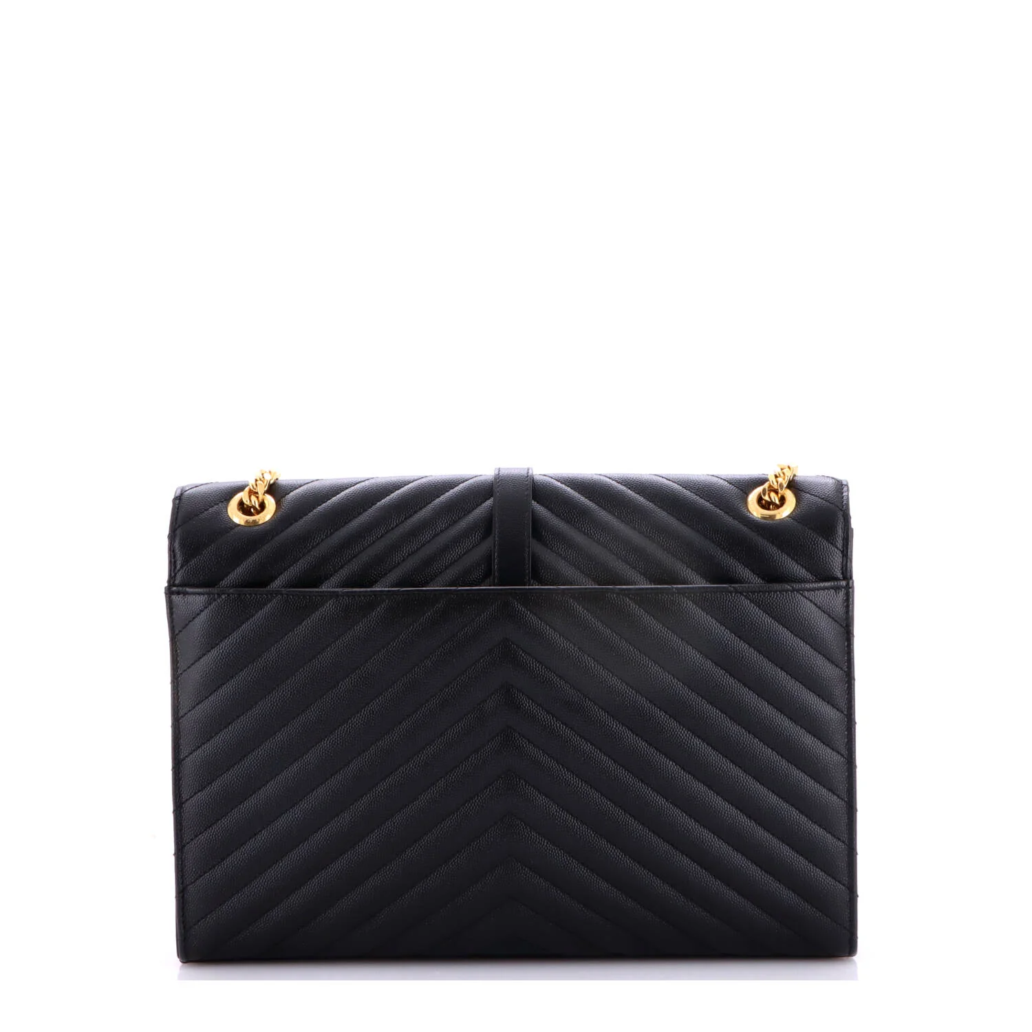 Classic Monogram Envelope Satchel Matelasse Chevron Leather Large - Image 3